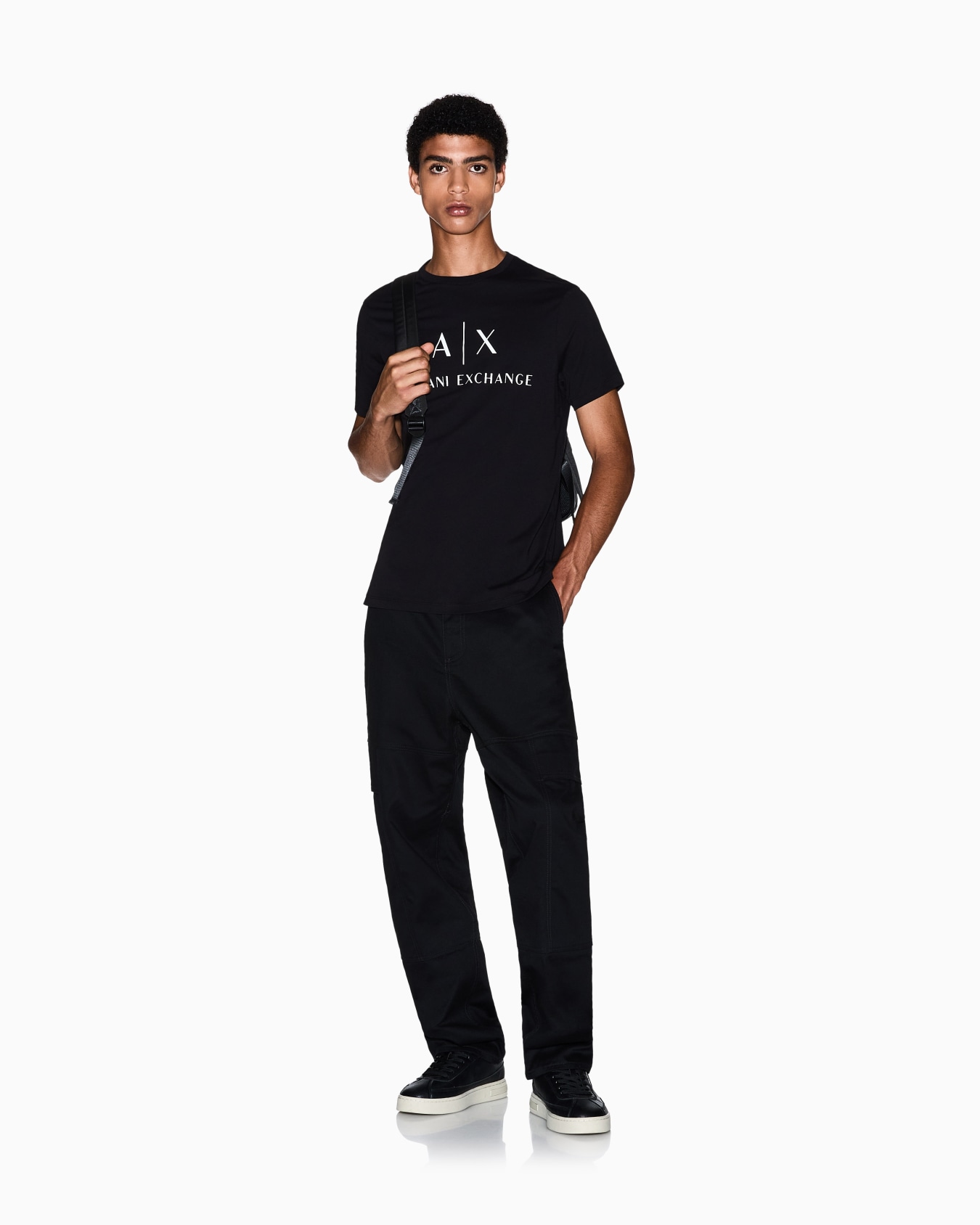 Slim fit jersey T-shirt with logo Slide 1
