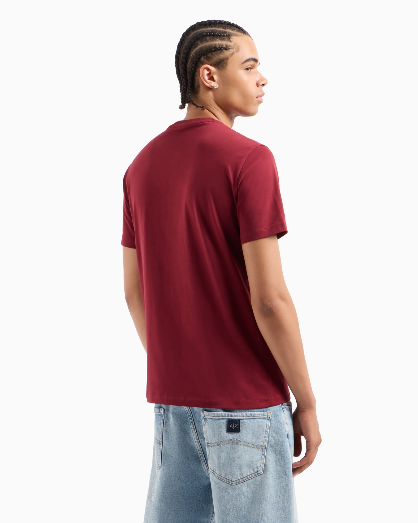 Camiseta de punto slim fit con logo Diapositiva 2