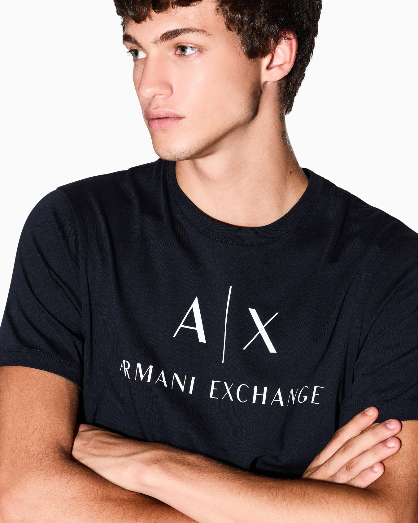 Slim fit jersey T-shirt with logo Slide 4