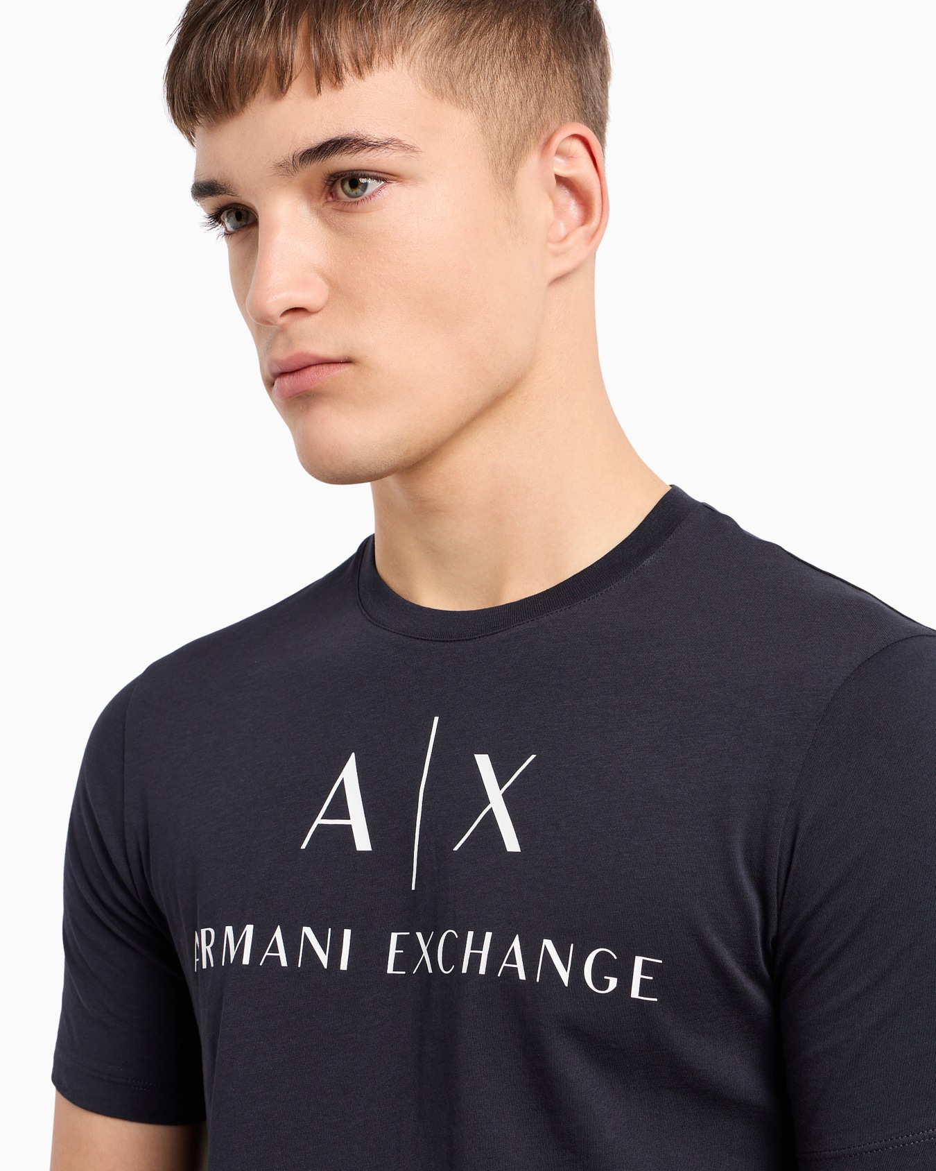 Slim fit jersey T-shirt with logo Slide 5