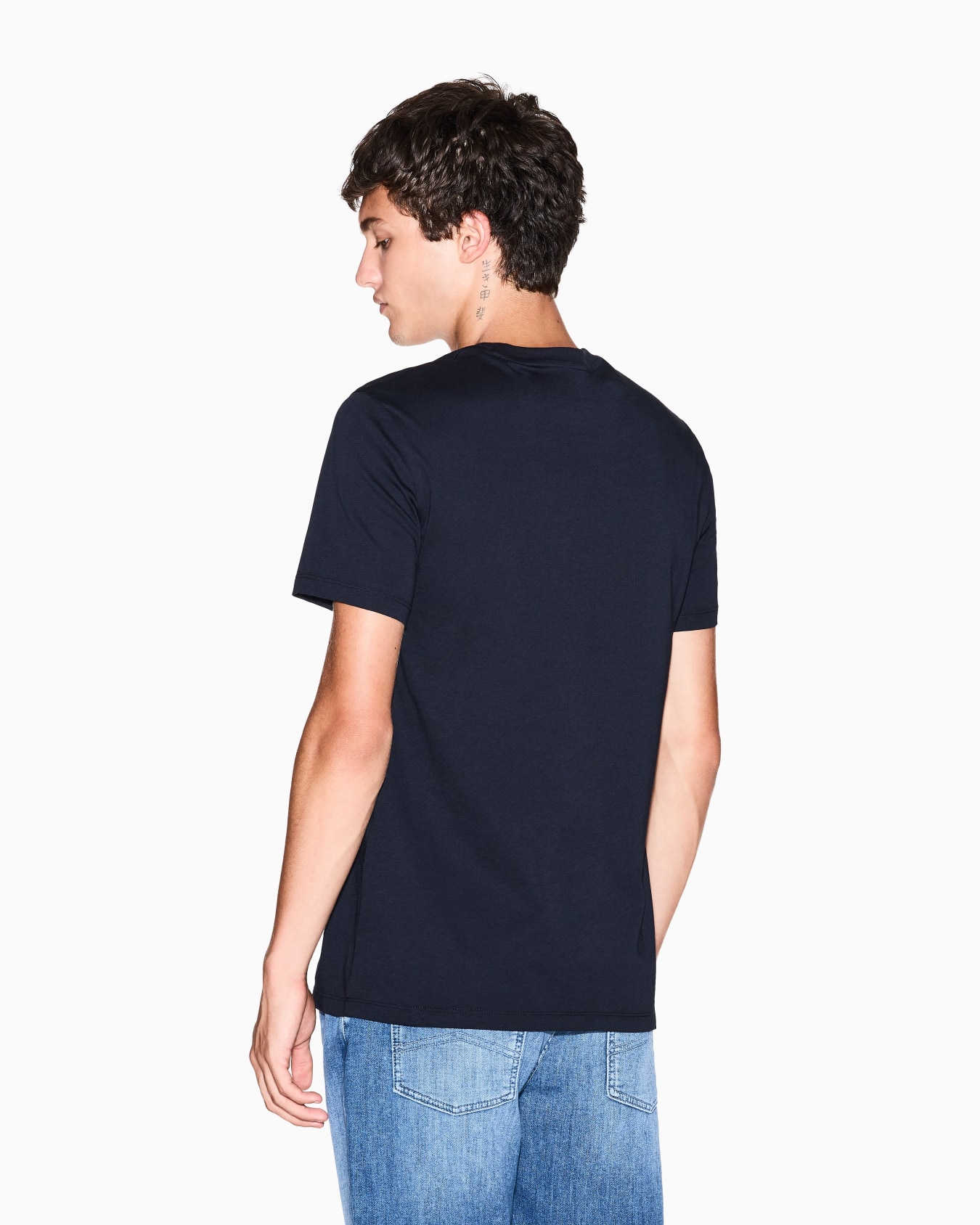 Slim fit jersey T-shirt with logo Slide 2