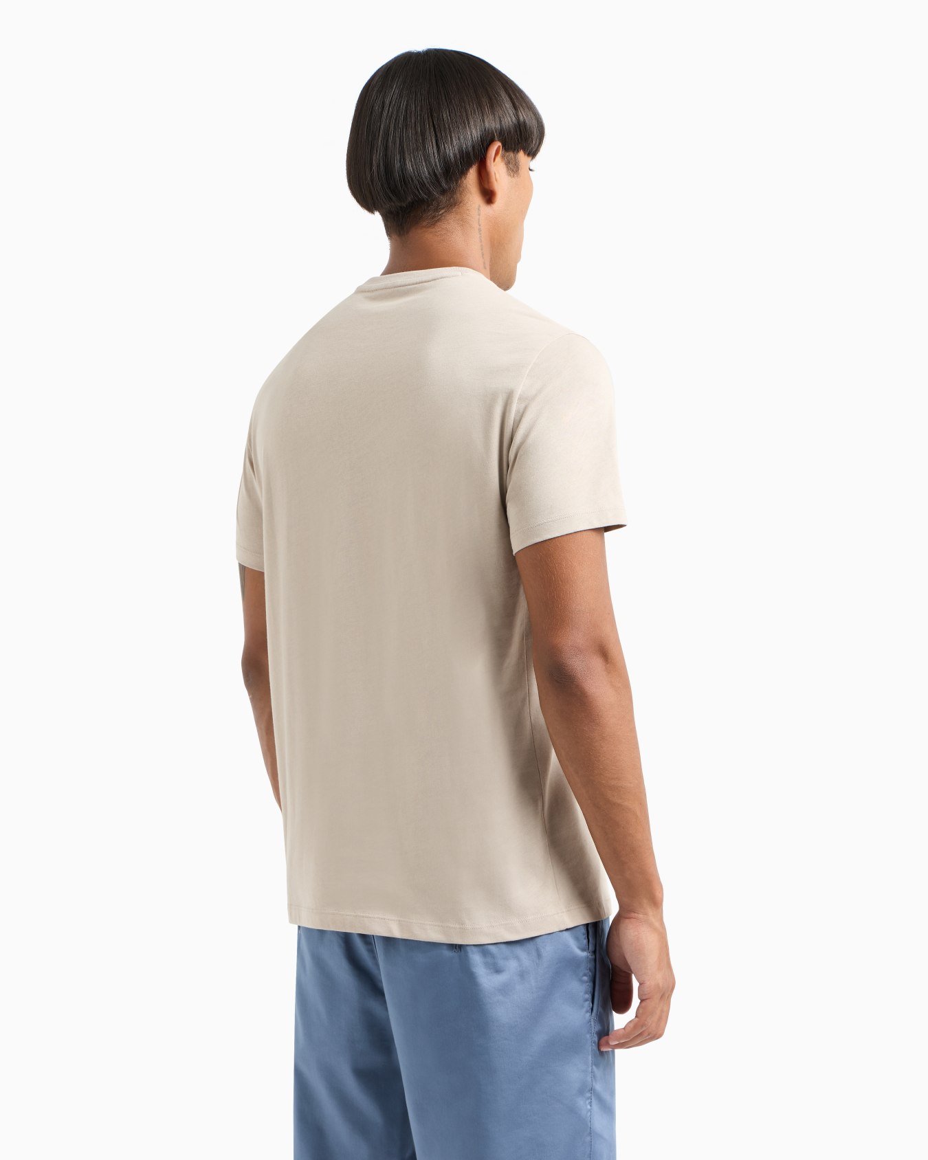 Slim fit jersey T-shirt with logo Slide 2