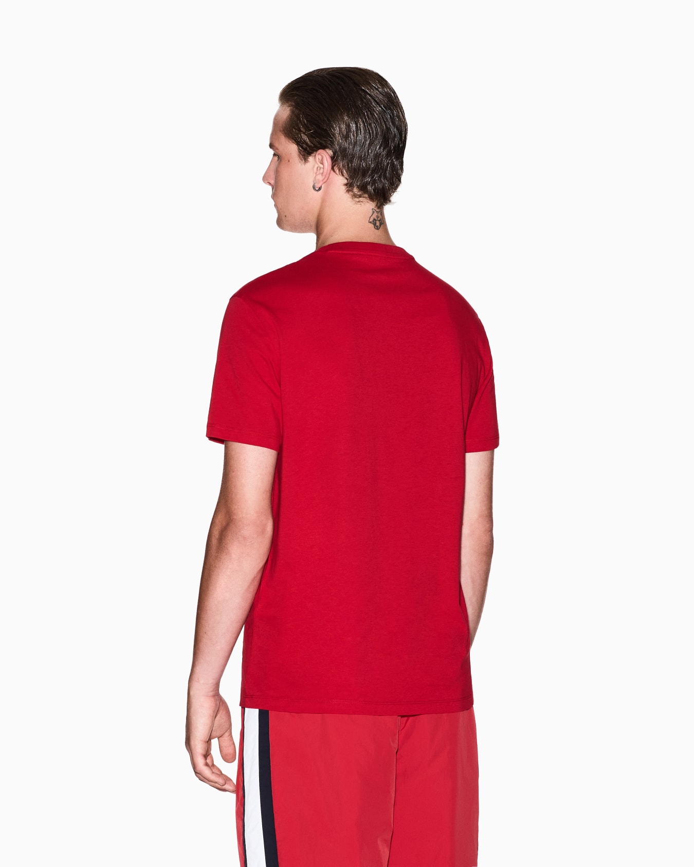 T-shirt slim fit en jersey avec logo Diapositive 2