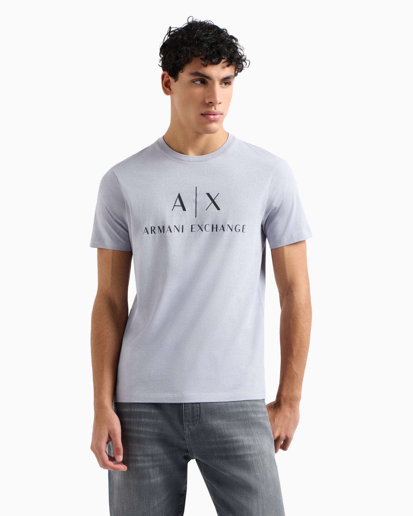 Slim fit jersey T-shirt with logo Diapositiva 3