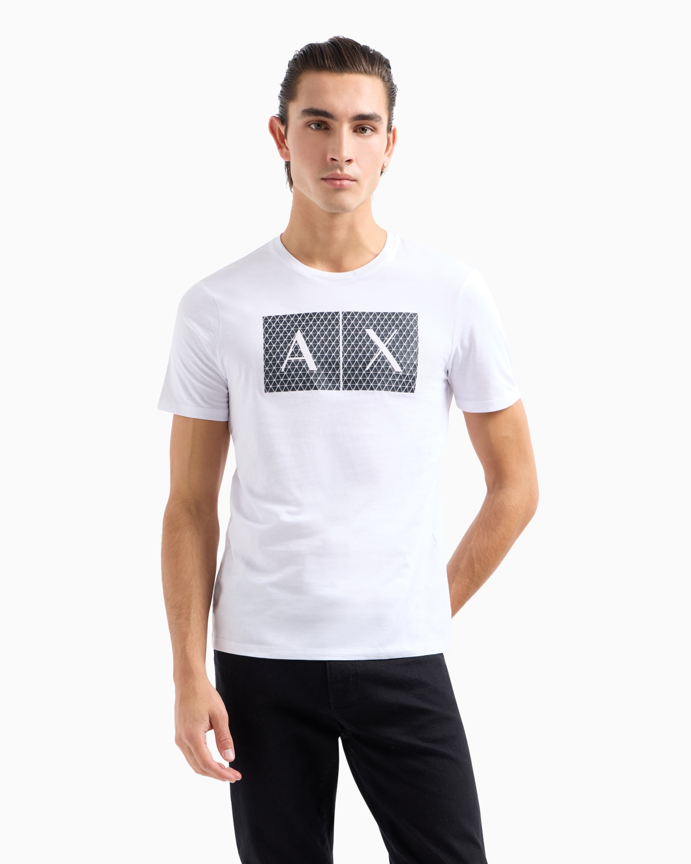  T-shirt coupe slim en jersey avec logo Diapositive 3