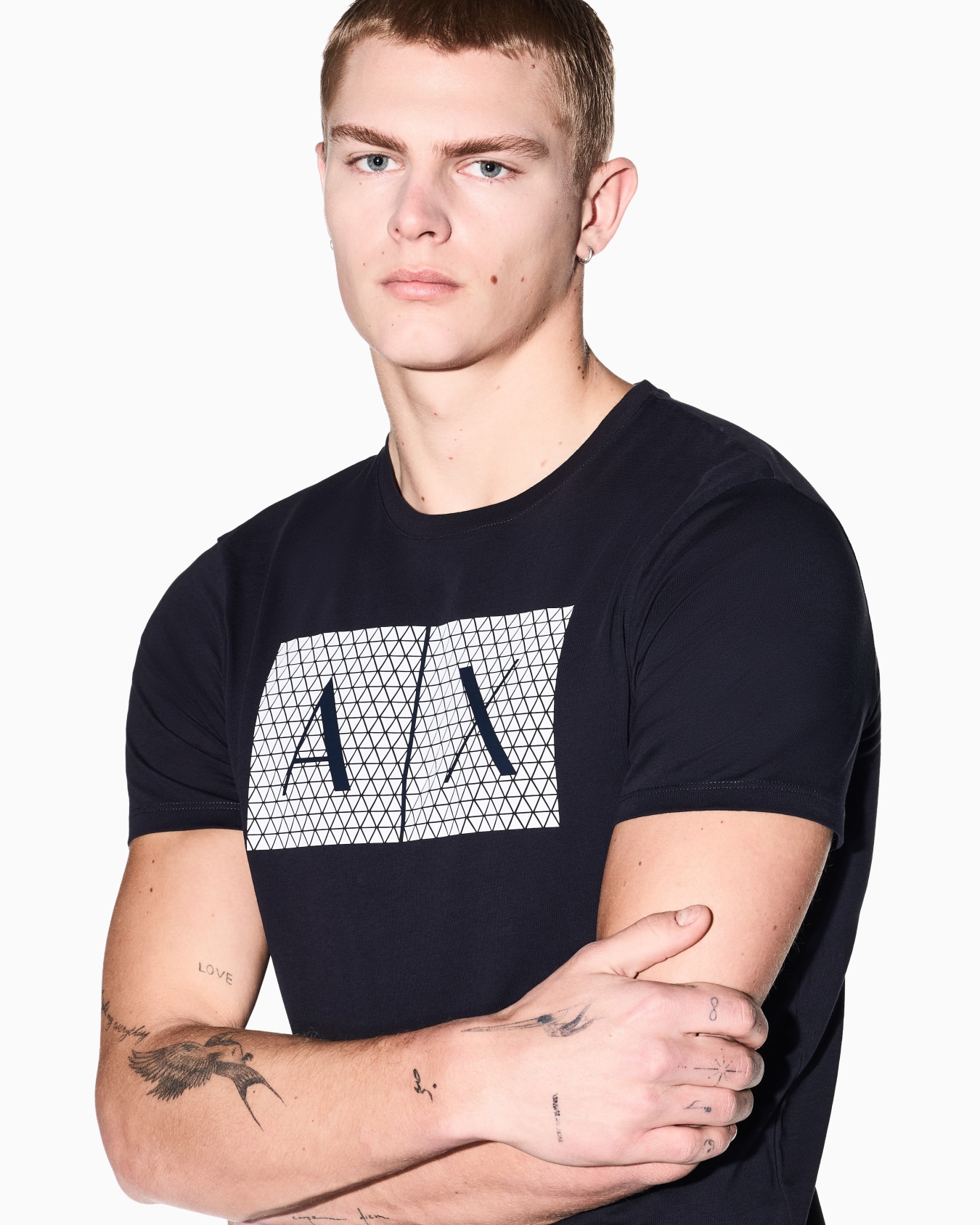  Schmal geschnittenes Jersey-T-Shirt mit Logo Folie 5