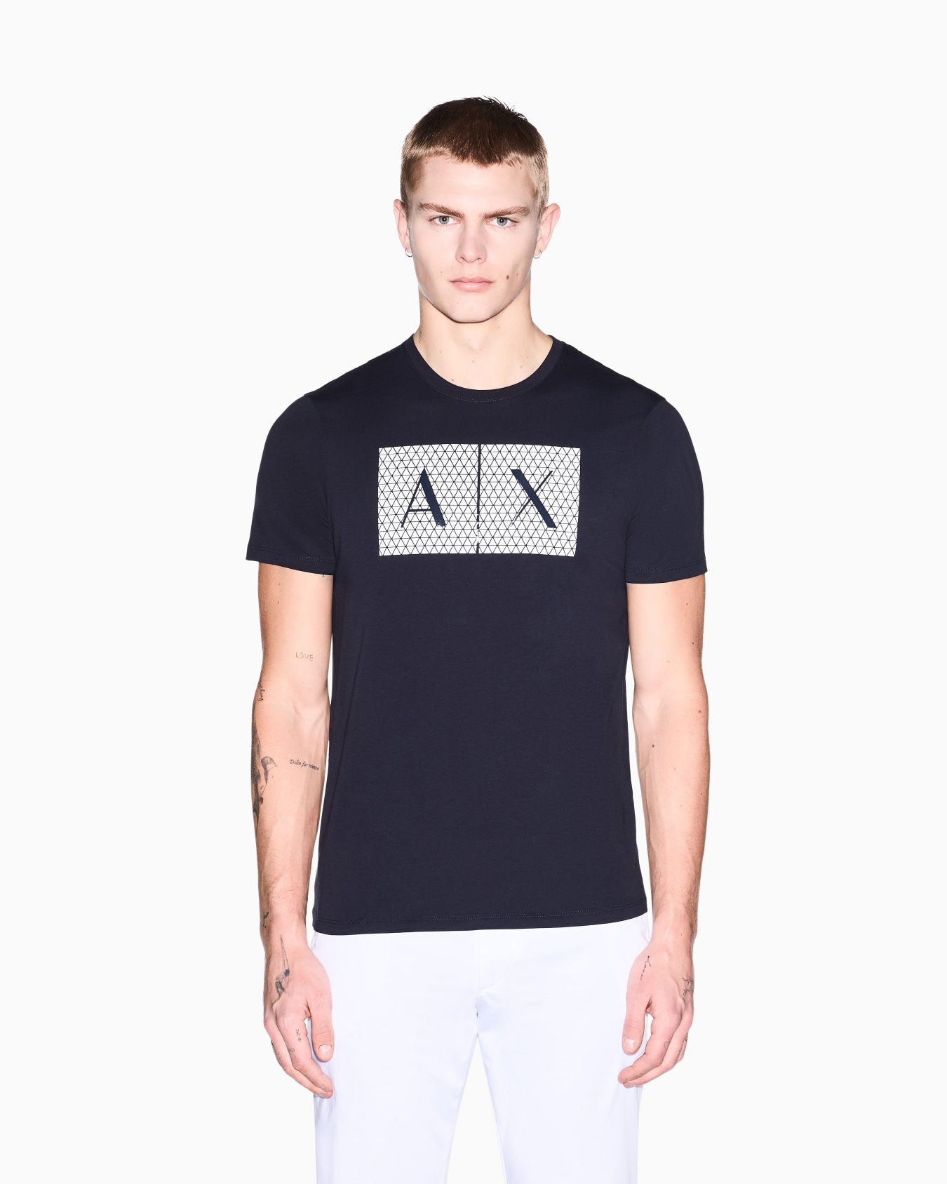  Slim fit jersey T-shirt with logo Slide 3