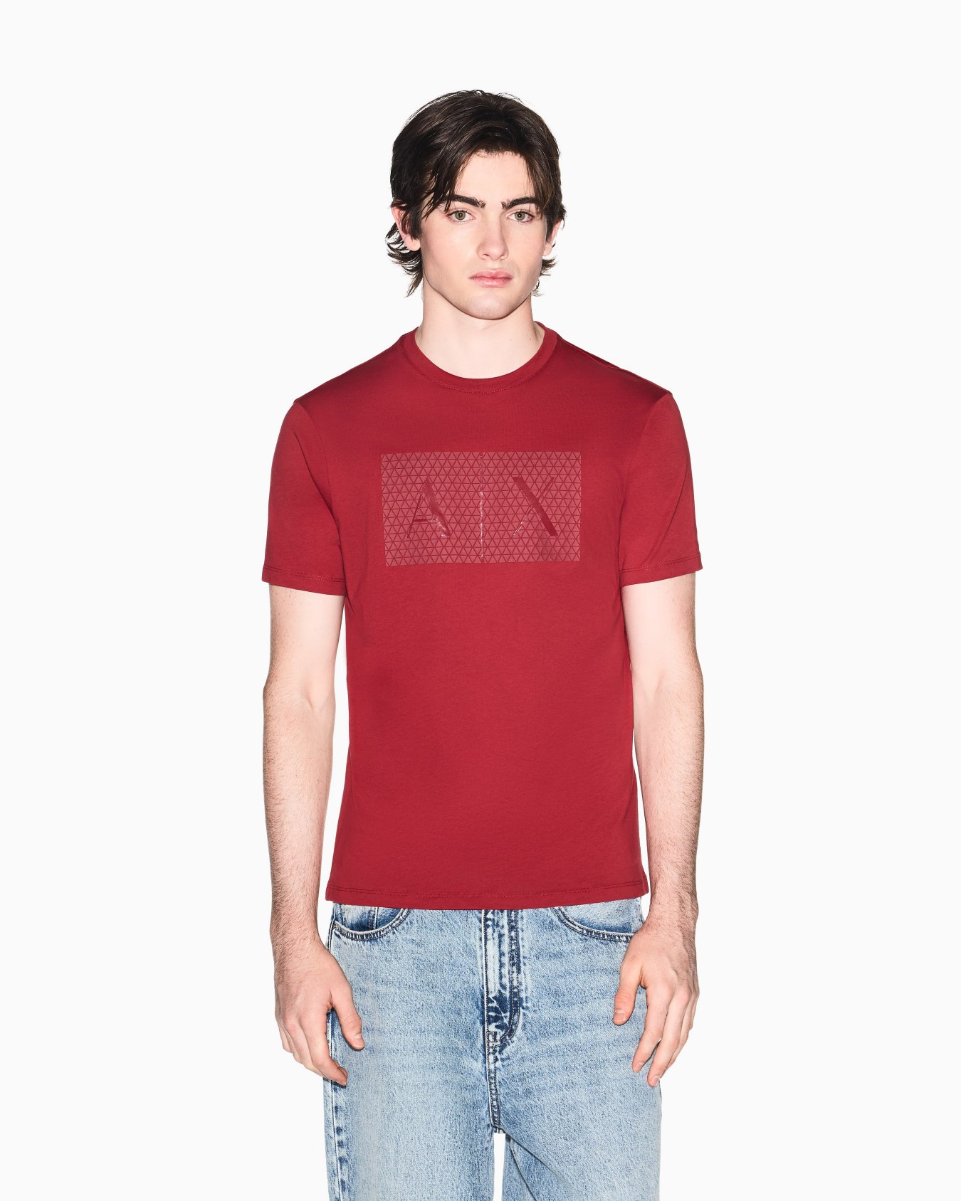  Slim fit jersey T-shirt with logo Slide 3