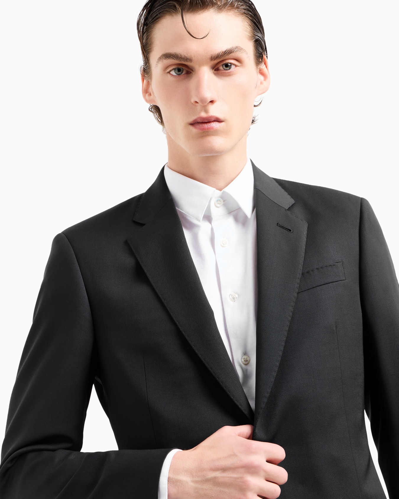 Costume à boutonnage simple de la gamme Soft en laine déperlante Diapositive 4