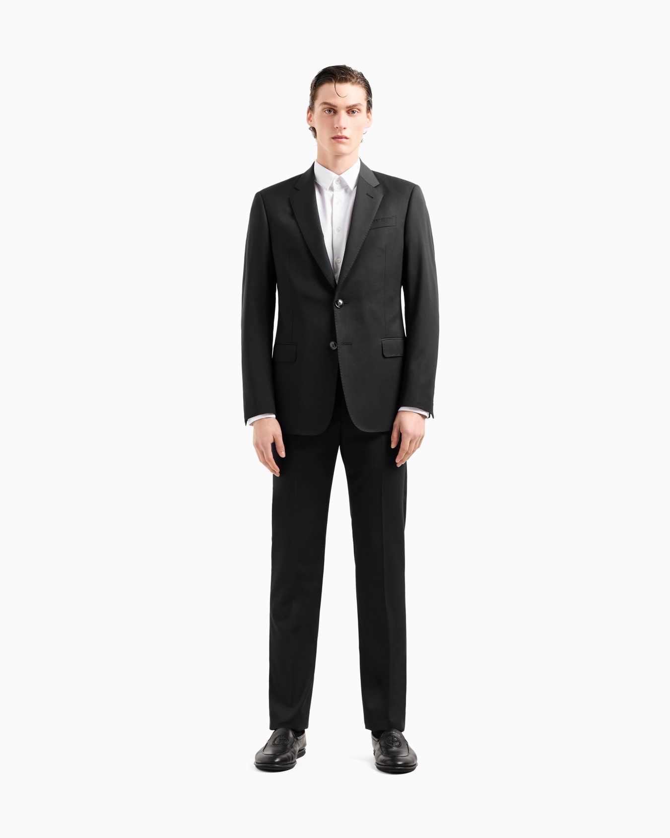 Costume à boutonnage simple de la gamme Soft en laine déperlante Diapositive 3