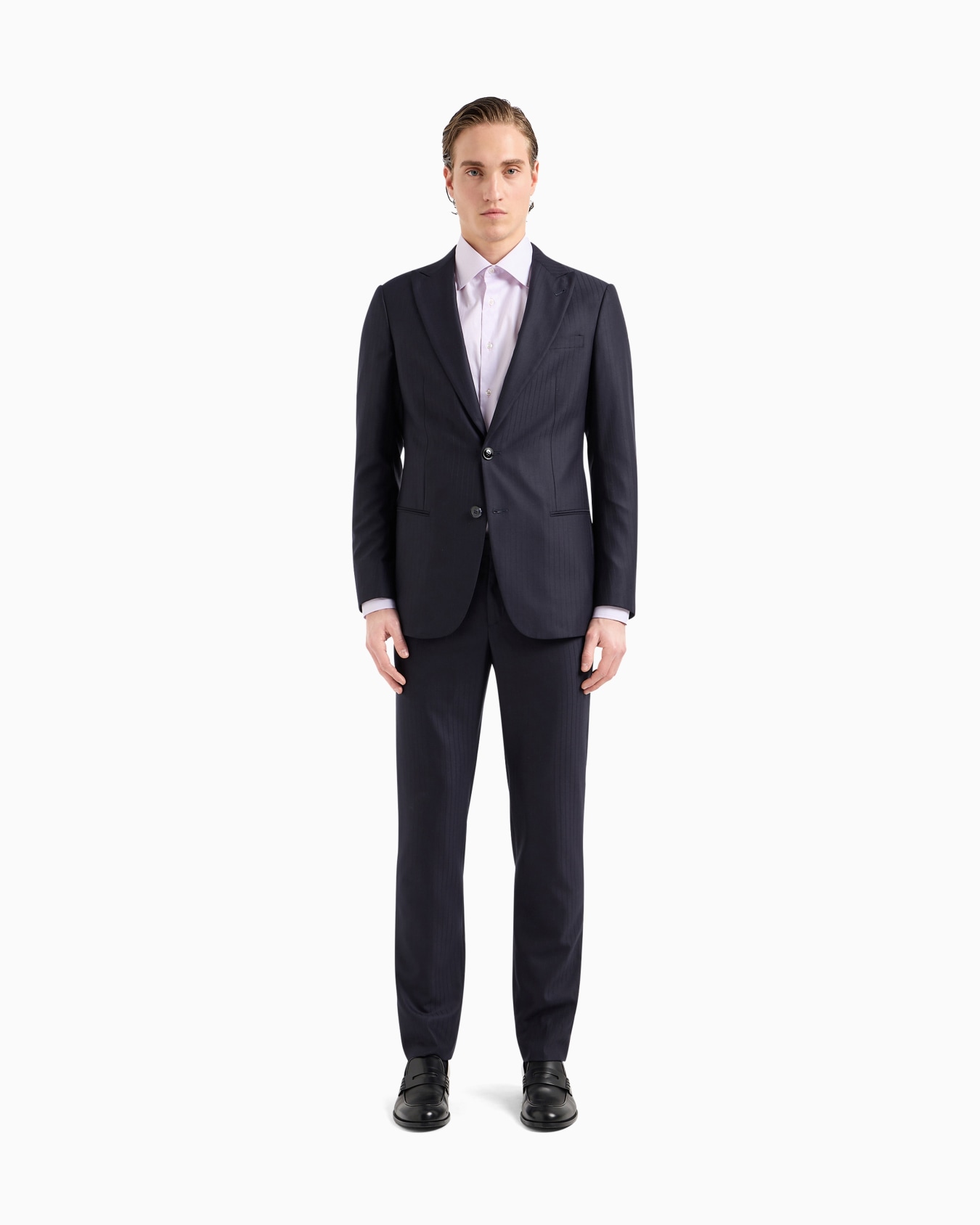 Single-breasted Soho line suit in pinstriped virgin wool Slide 3