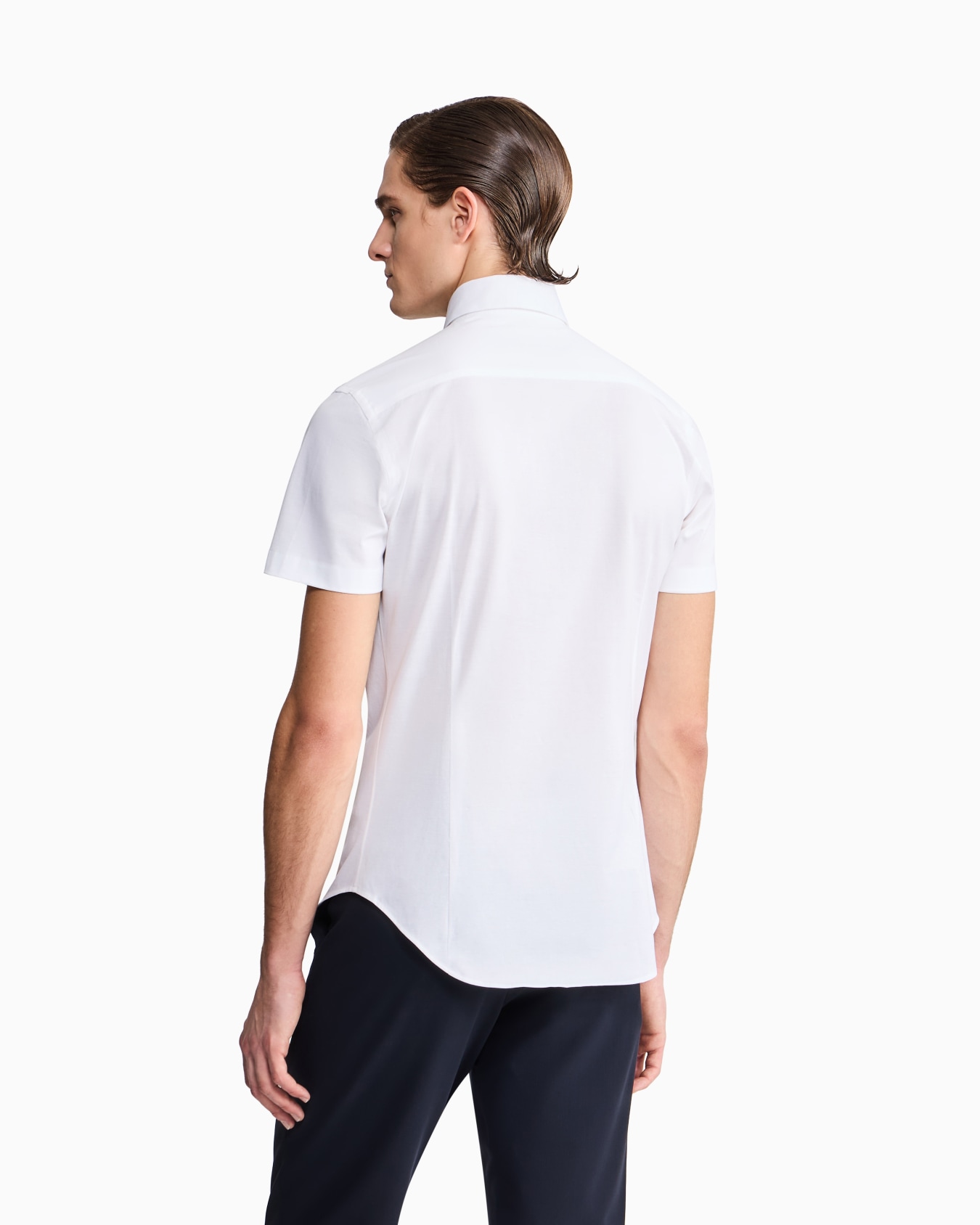 Camicia a maniche corte in jersey di cotone Slide 5