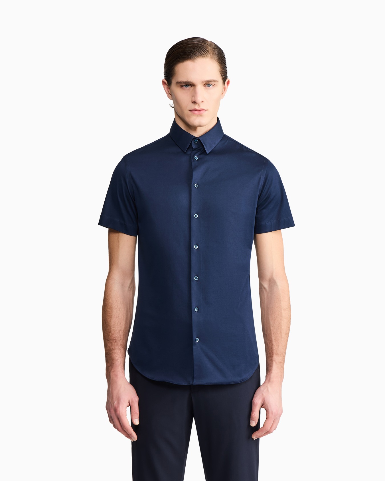 Kurzärmliges Baumwollhemd Folie 3