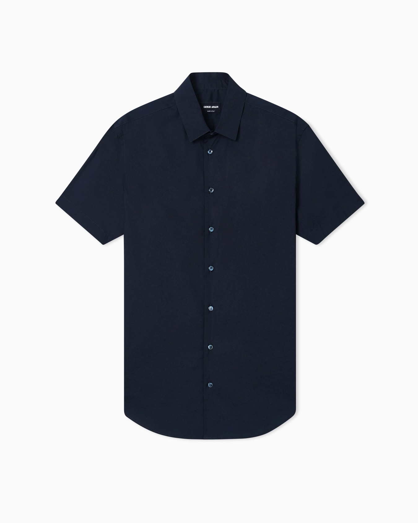 Short-sleeved, stretch plain-knit shirt Slide 0