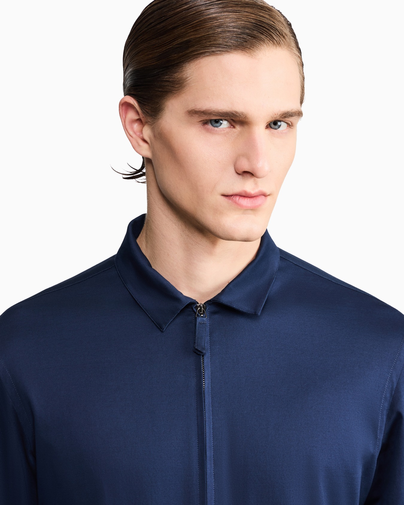 Cotton-jersey zipped shirt Slide 6