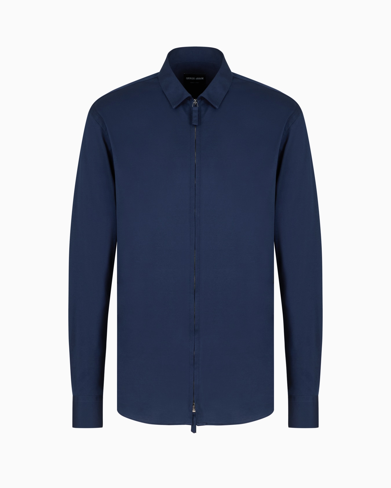 Cotton-jersey zipped shirt Slide 0