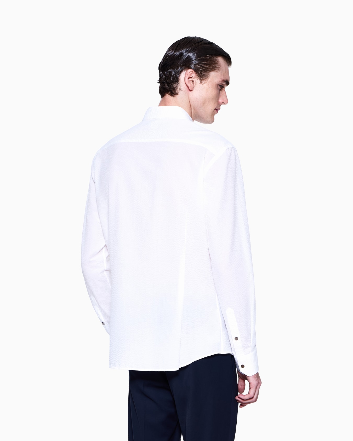 Zipped, cotton-seersucker shirt Slide 2