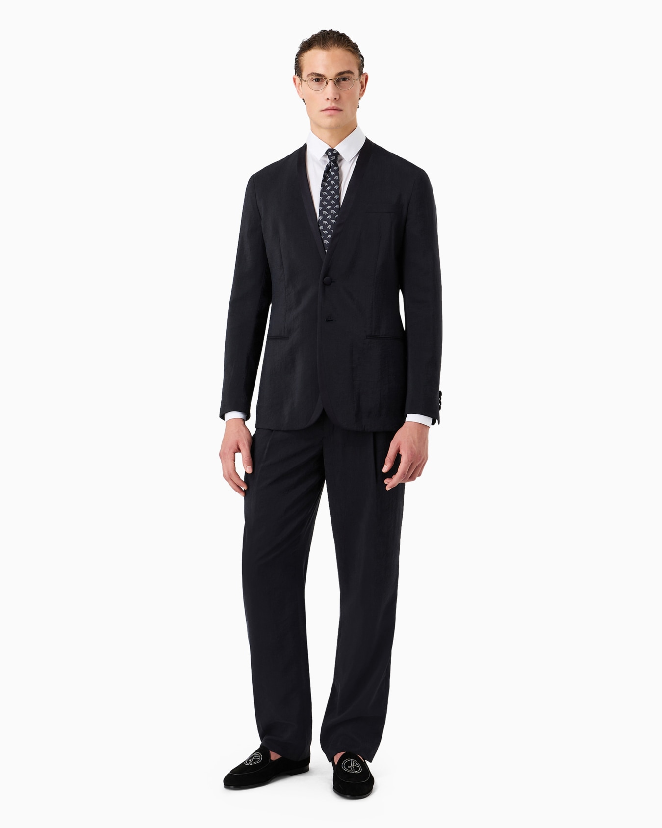 Plain-knit stretch cotton shirt Slide 3