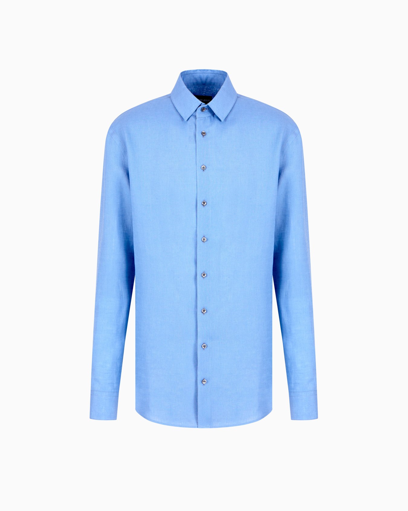 Camicia regular fit in lino Slide 0