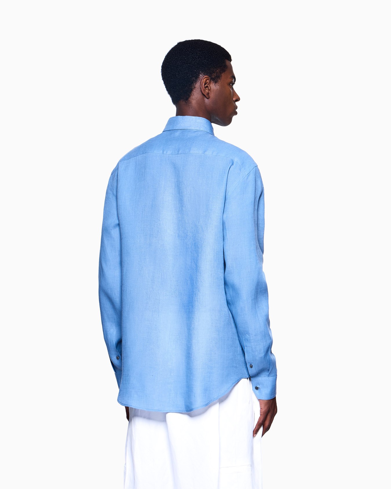 Camicia regular fit in lino Slide 2