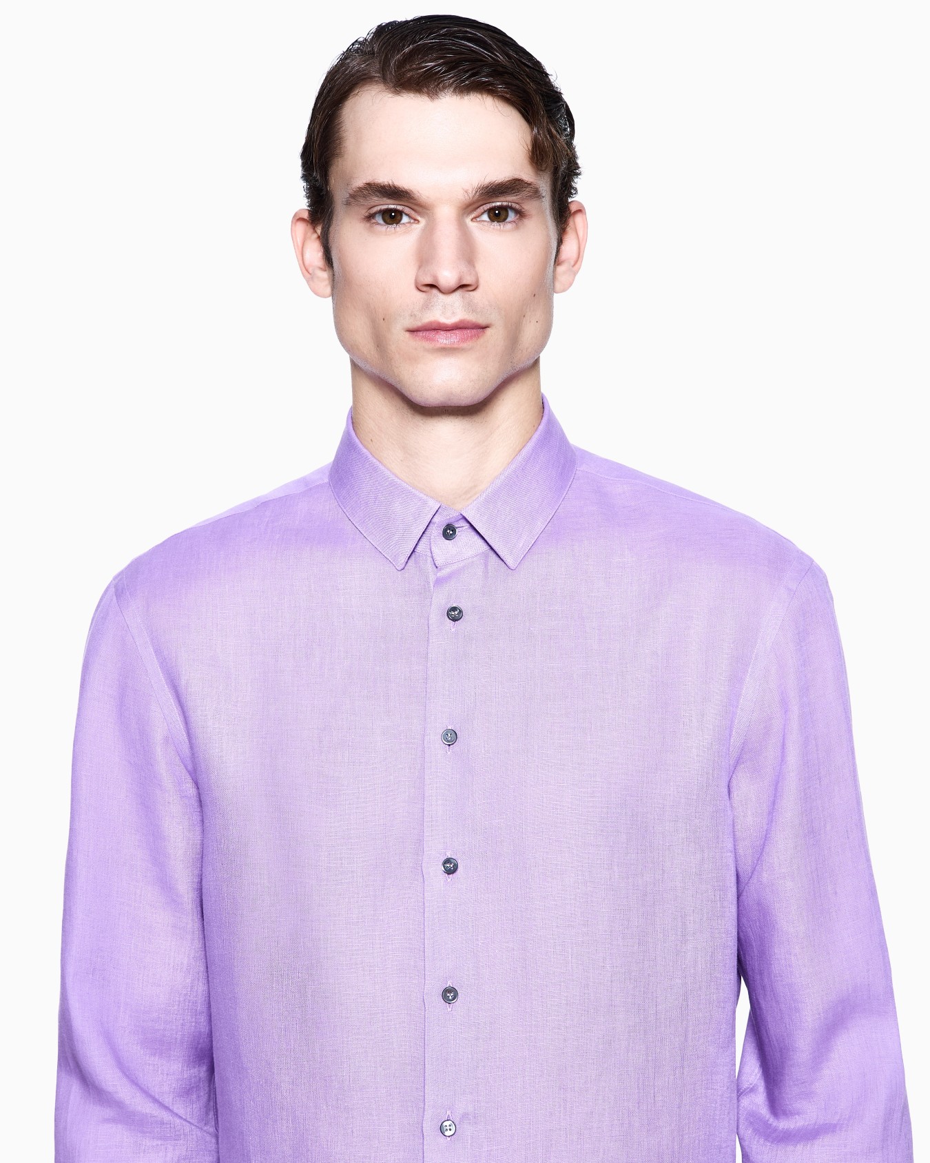 Regular-fit shirt in linen Slide 4