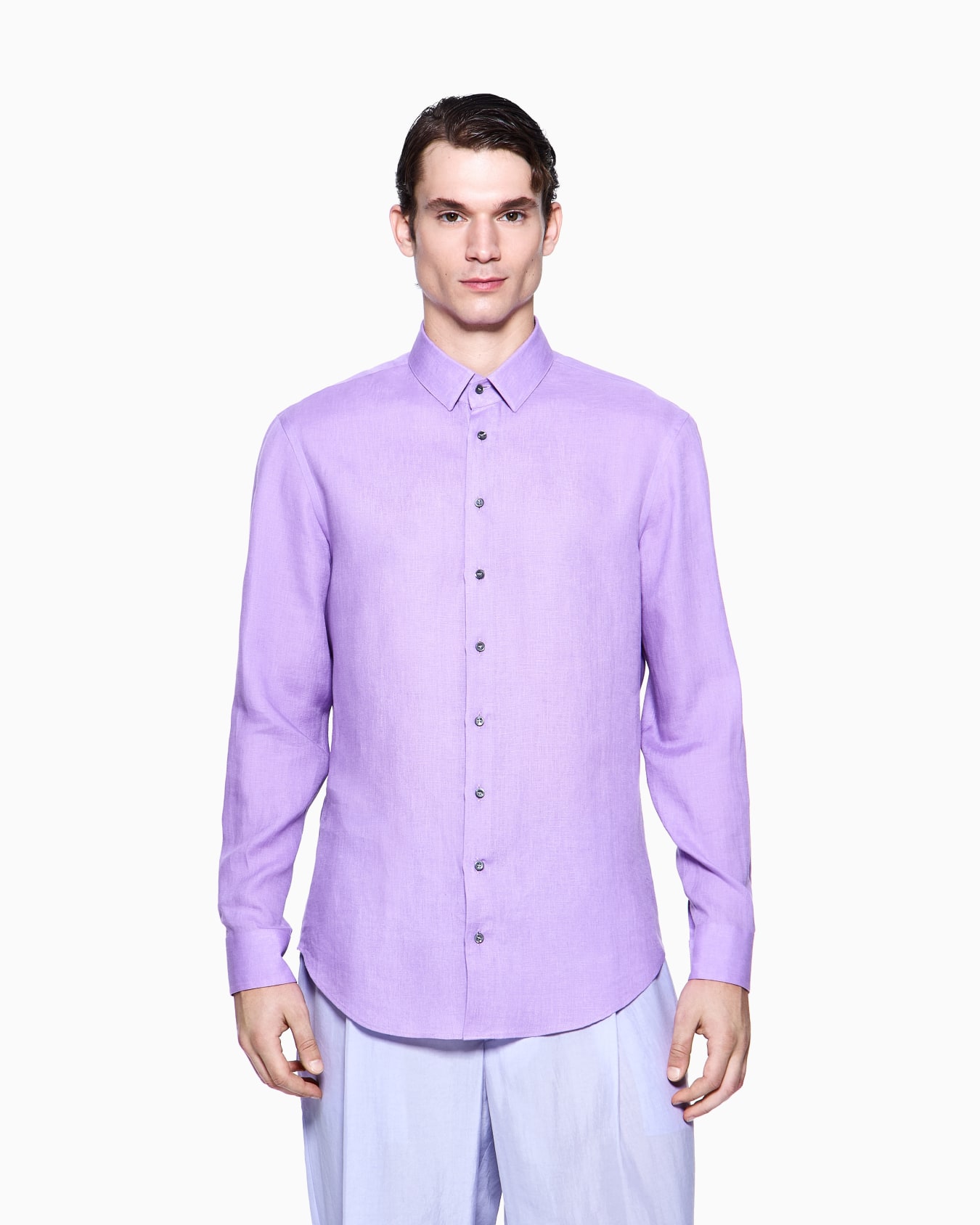 Regular-fit shirt in linen Slide 3