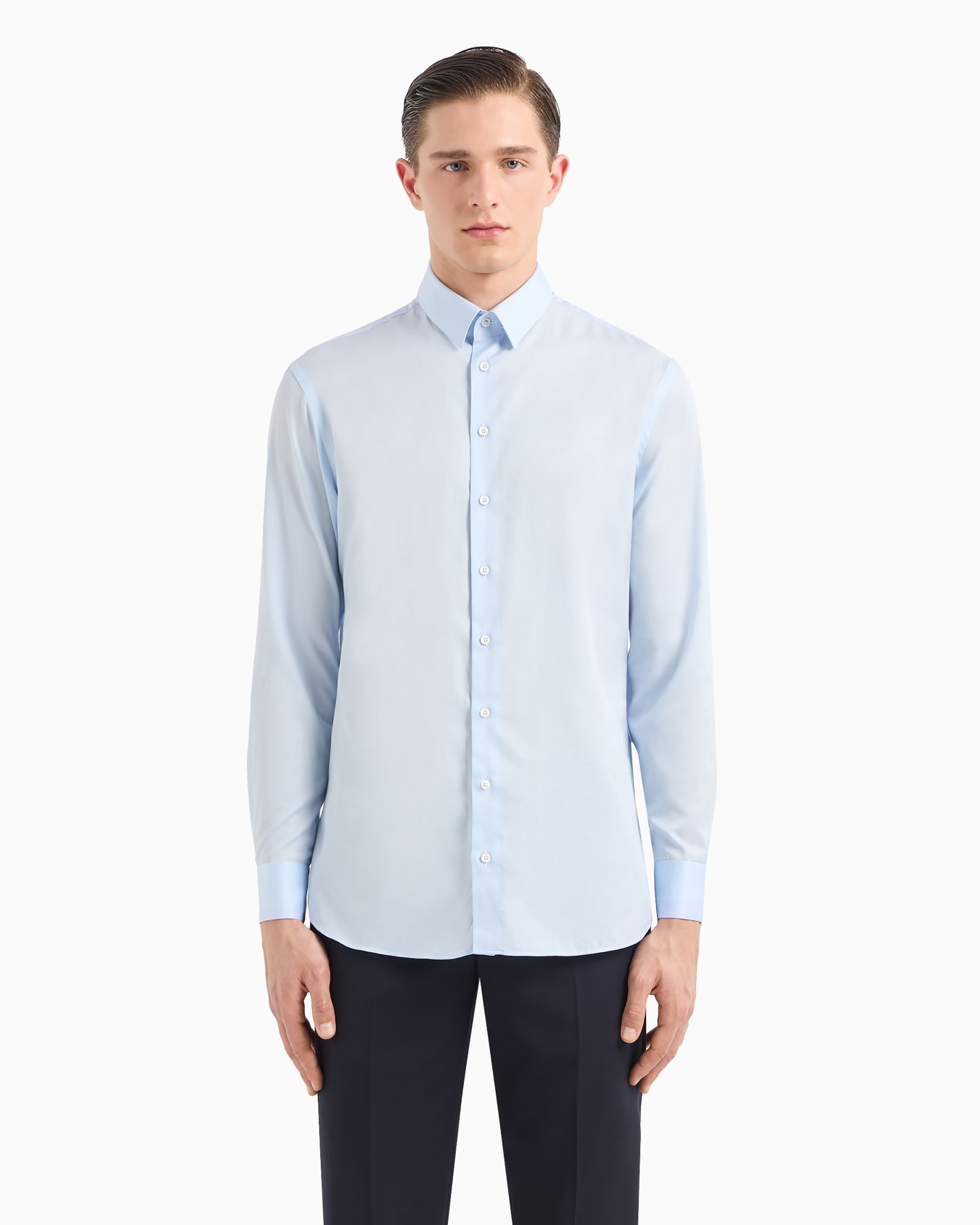 Luxury cotton twill shirt Slide 3