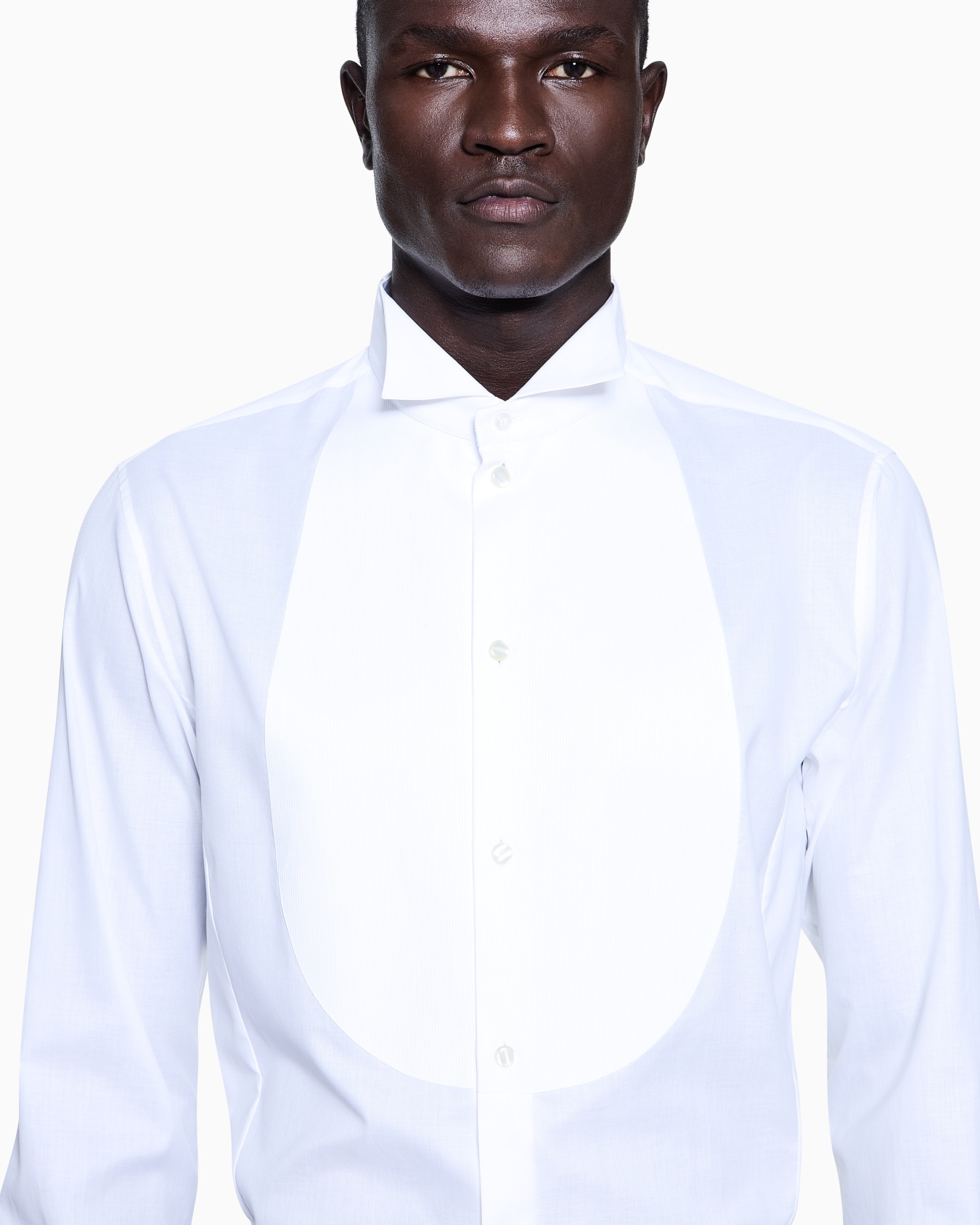 Cotton voile tuxedo shirt Slide 4