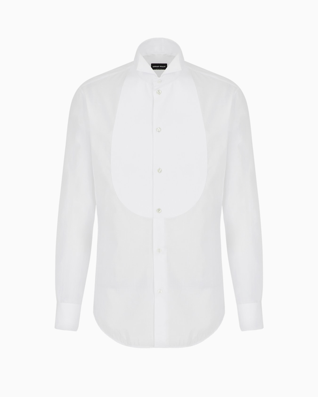 Cotton voile tuxedo shirt Slide 0