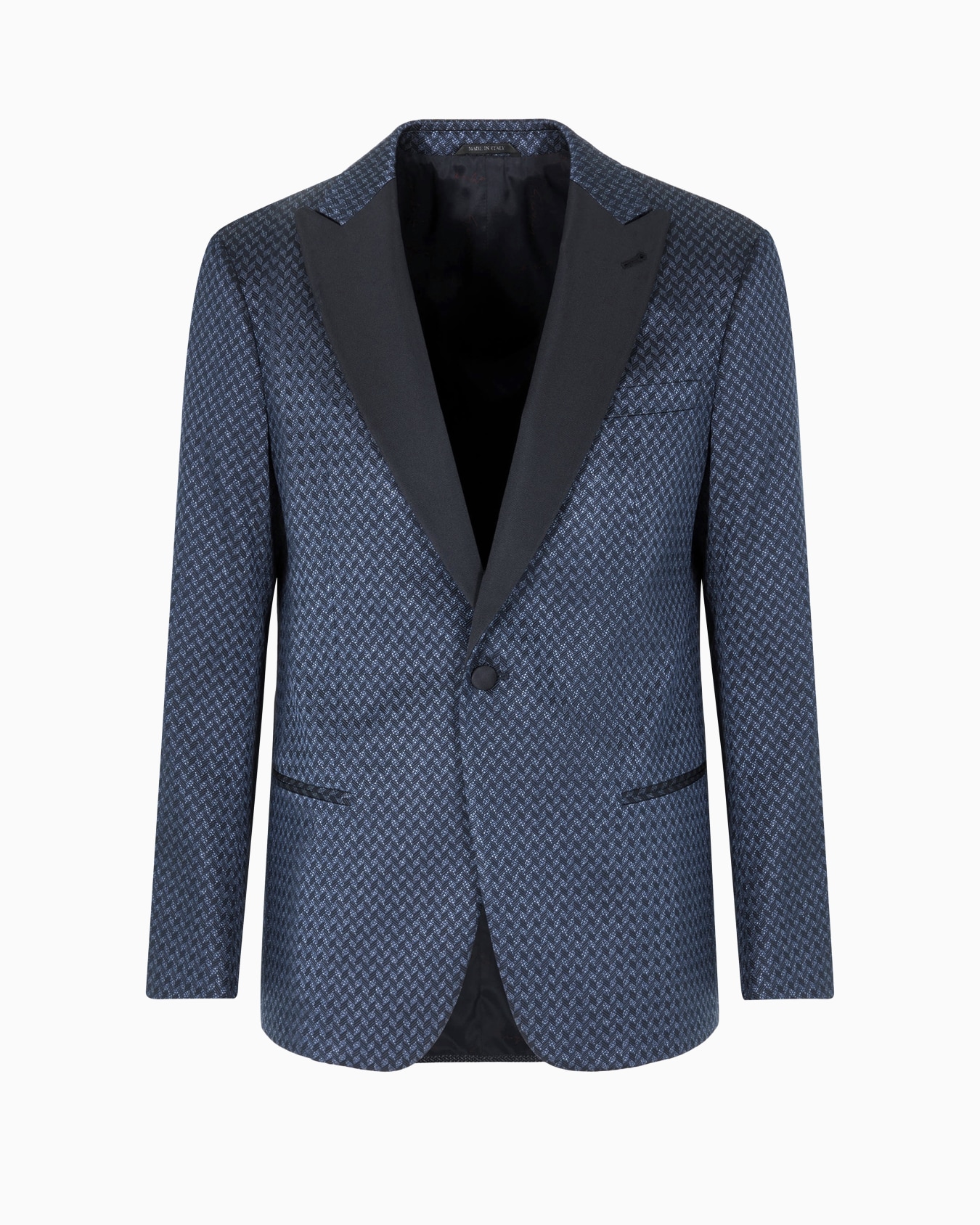Giorgio’s single-breasted jacket in silk jacquard Slide 0