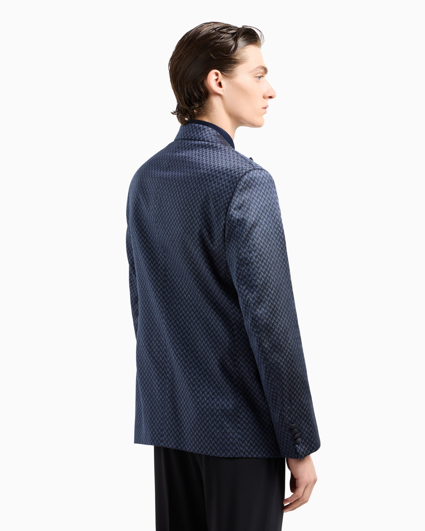 Giorgio’s single-breasted jacket in silk jacquard Slide 2