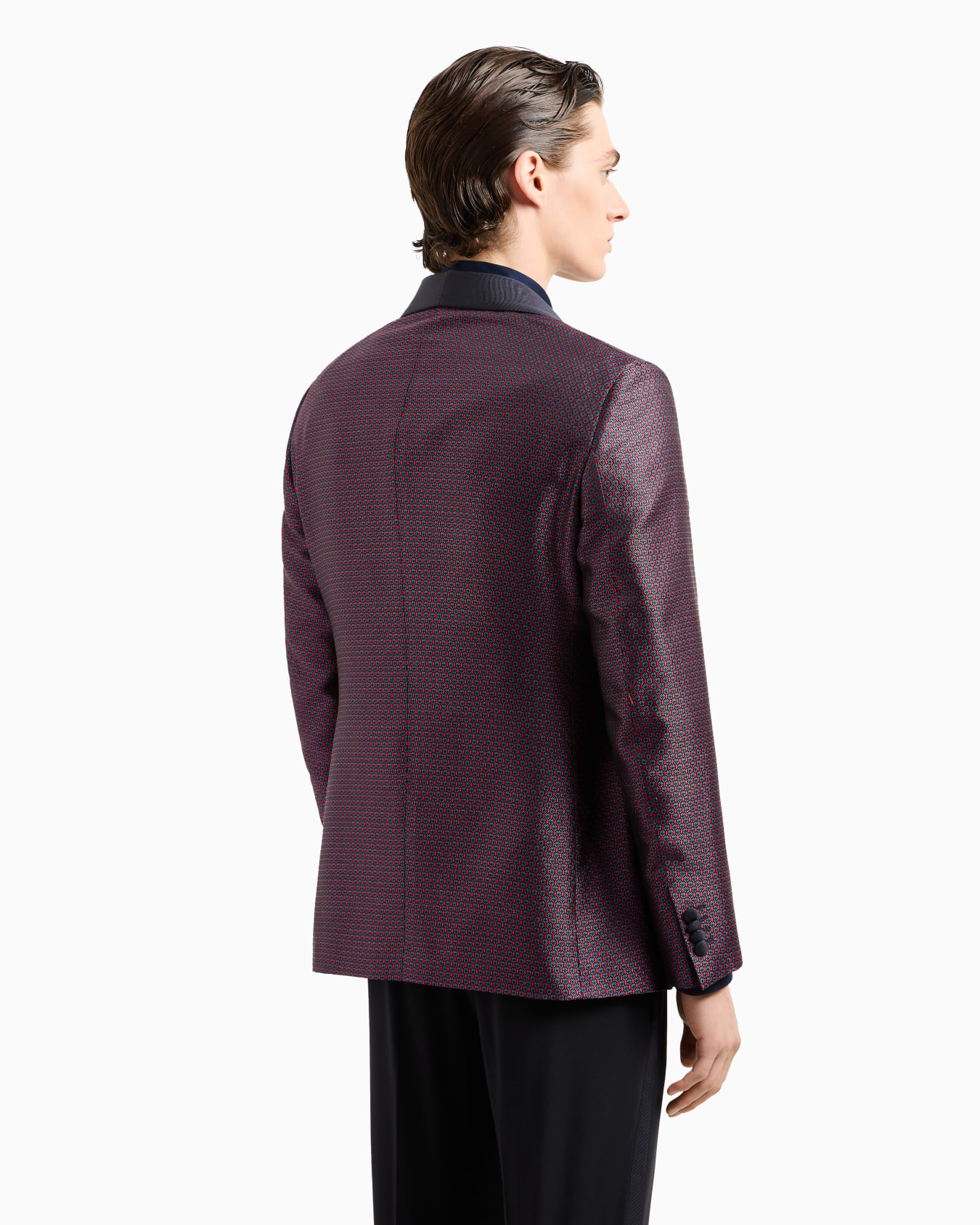 Giorgio’s single-breasted jacket in silk jacquard Slide 3