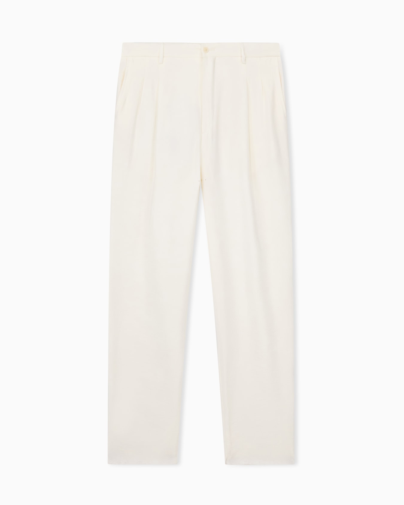 Two-dart trousers in silk-blend twill Slide 0