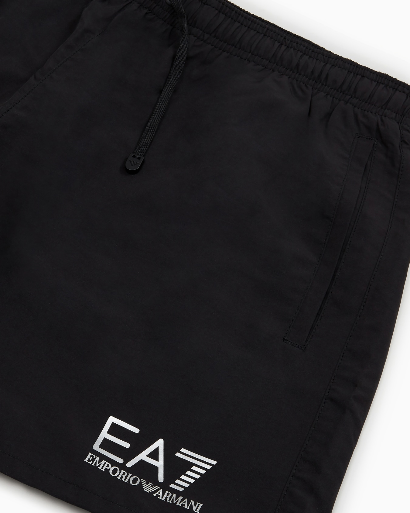 Swim trunks with logo Slide 1
