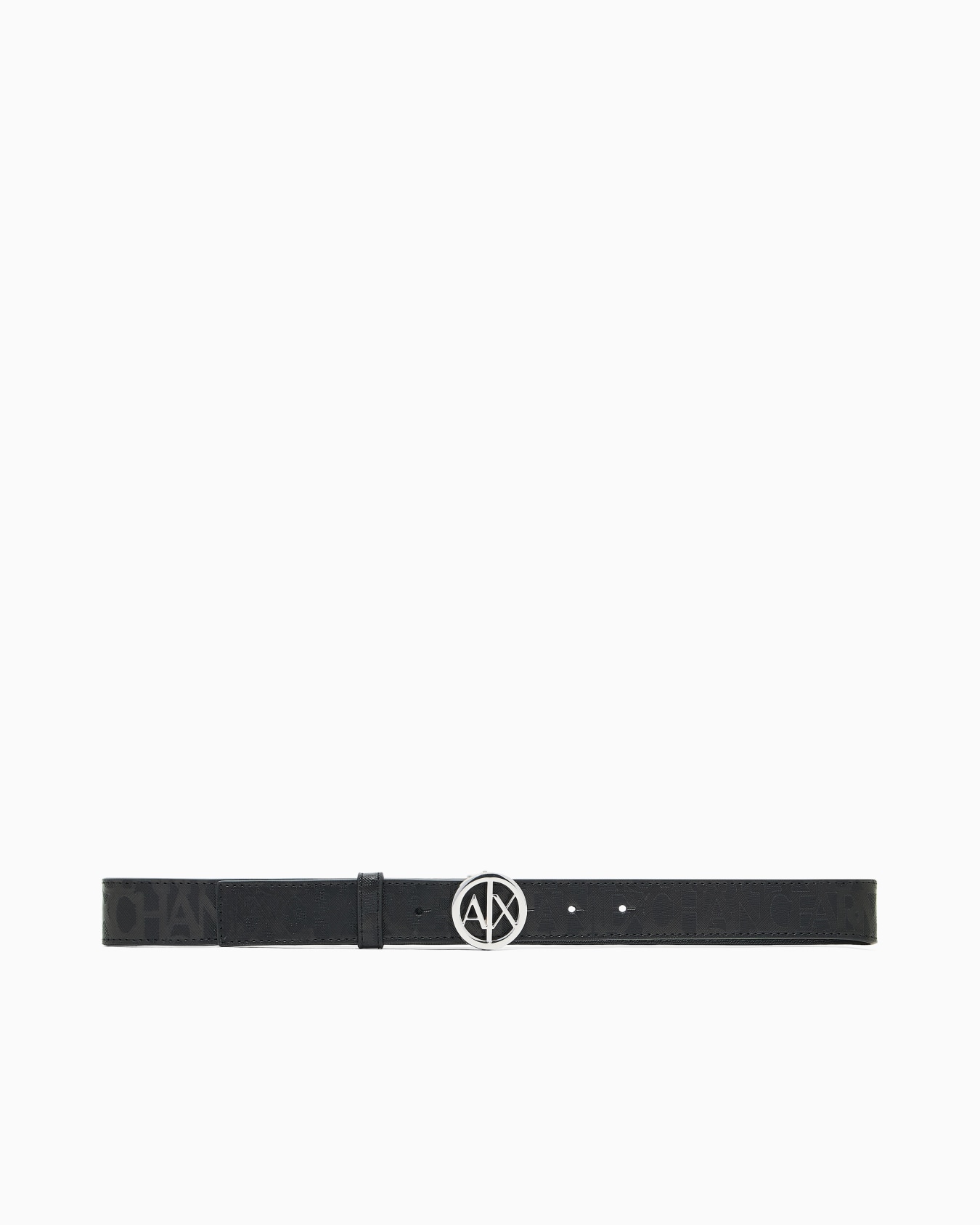 Ceinture en éco-cuir avec boucle logo ronde Diapositive 2