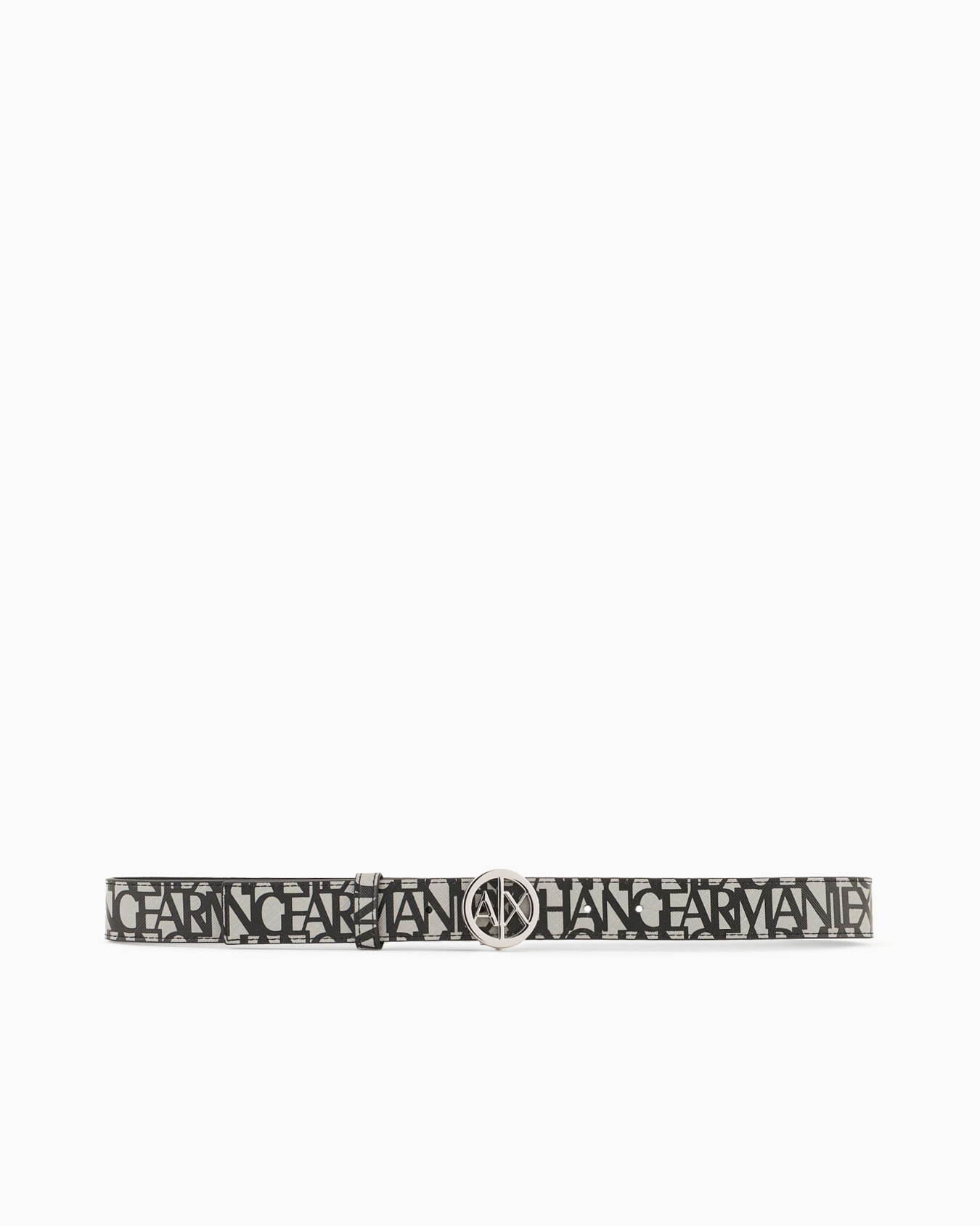 Eco-leather belt with round logo buckle Slide 2