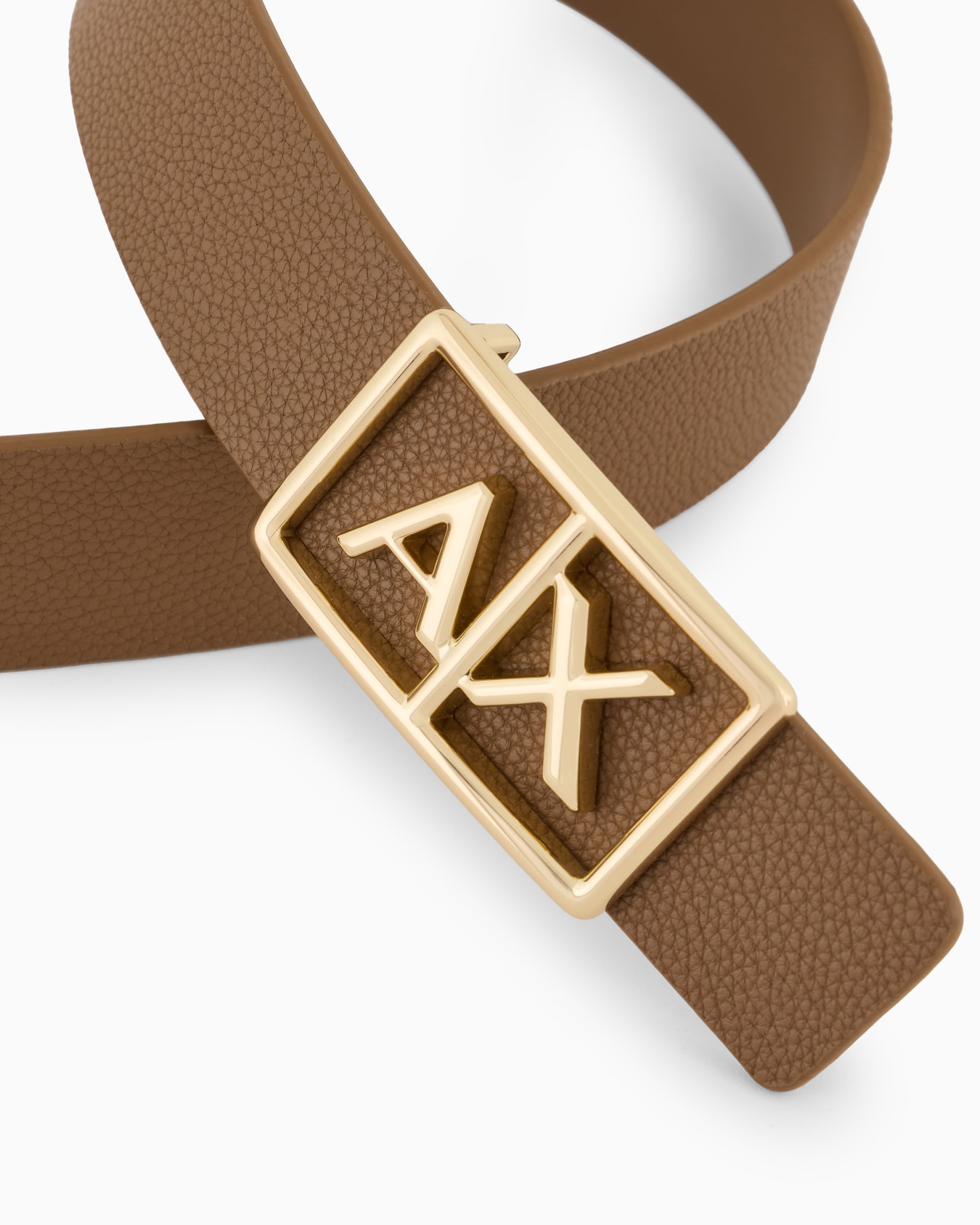 Belt with maxi gold logo Slide 1