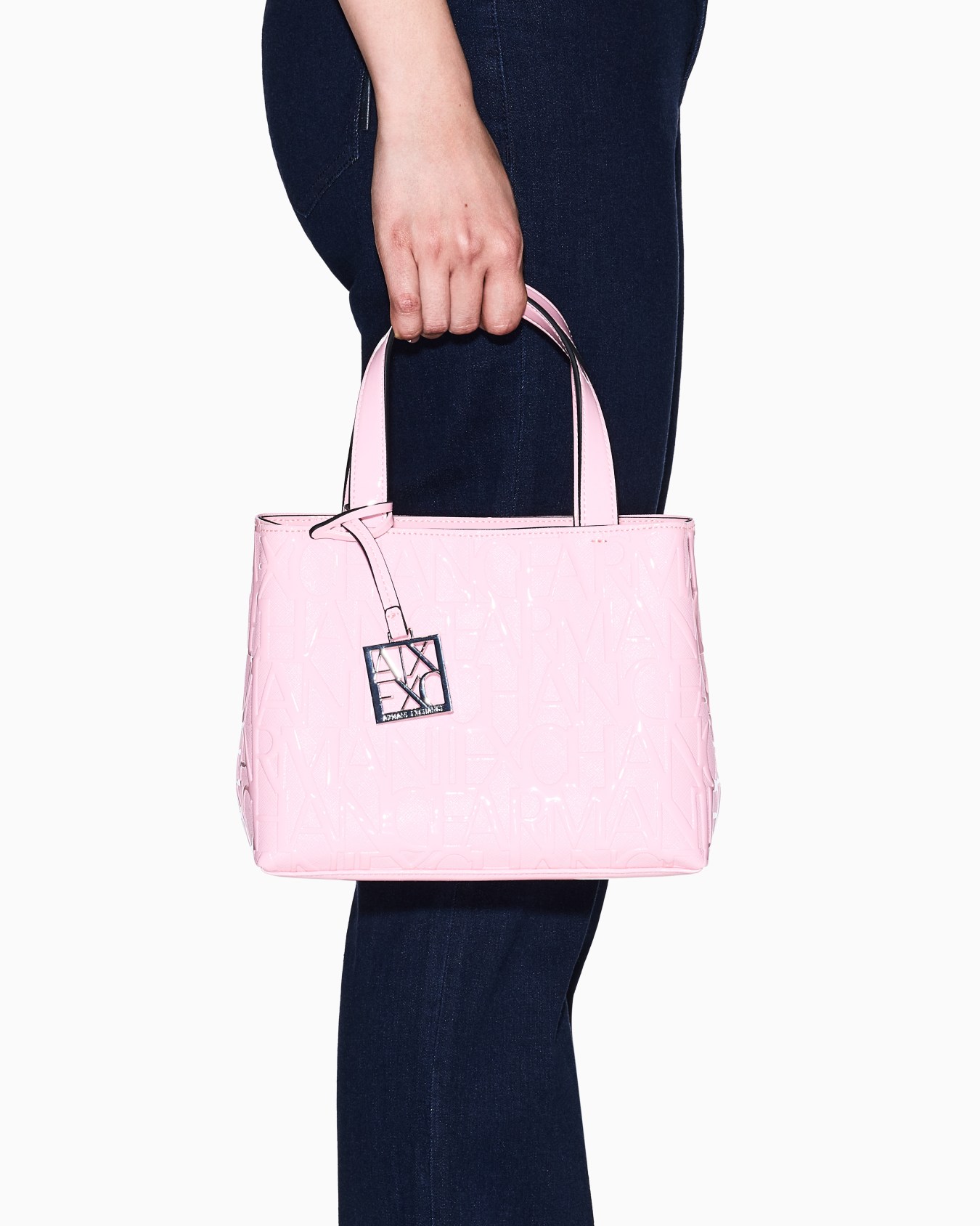 Small handbag with allover logo Slide 5