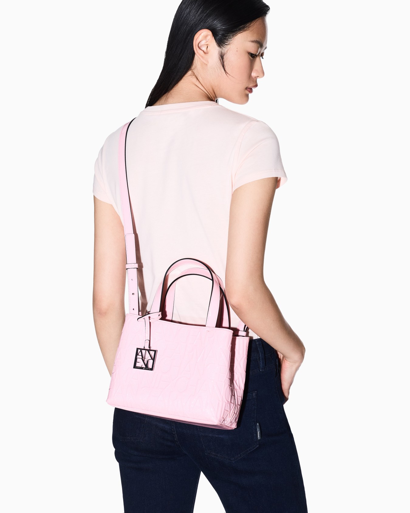 Small handbag with allover logo Slide 6