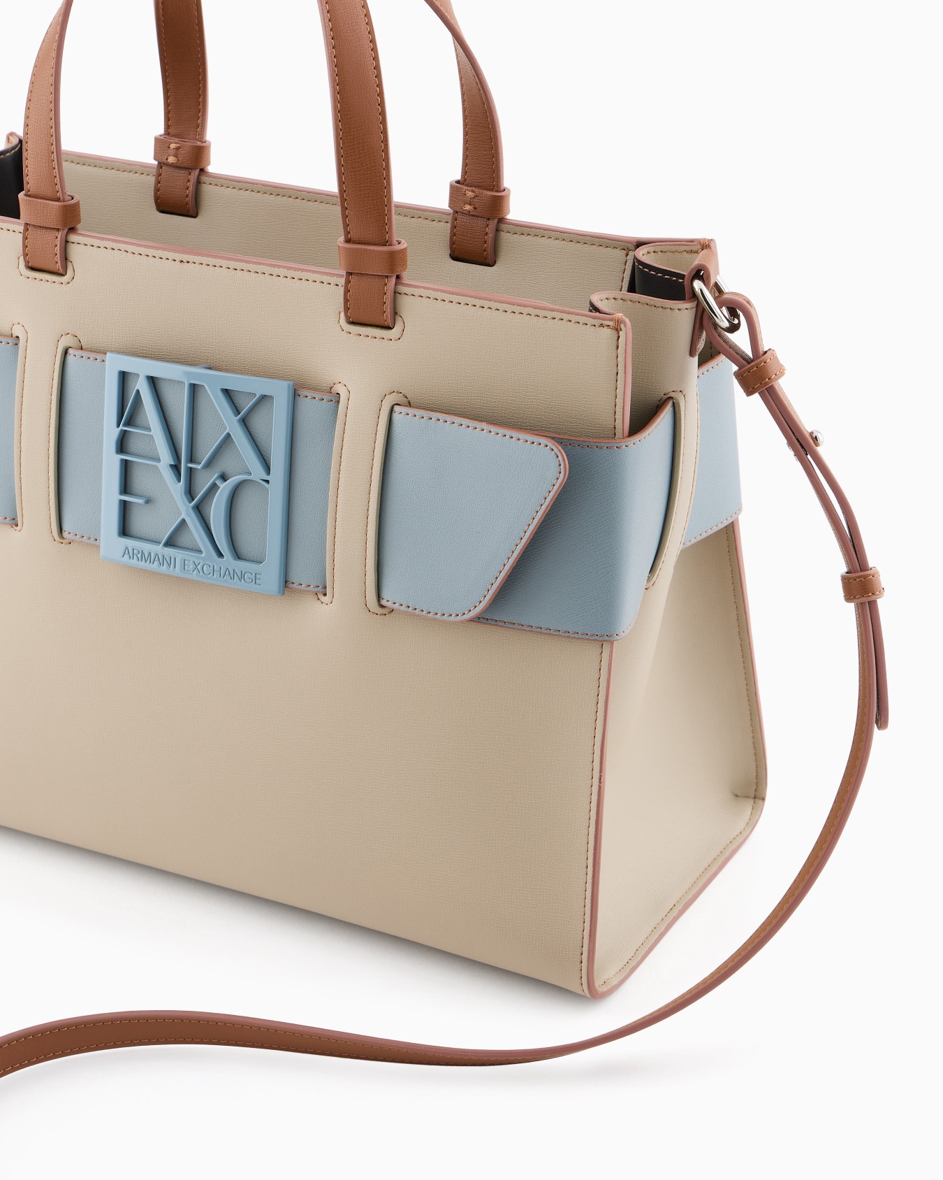 Large tote bag with double handles and shoulder strap Slide 4