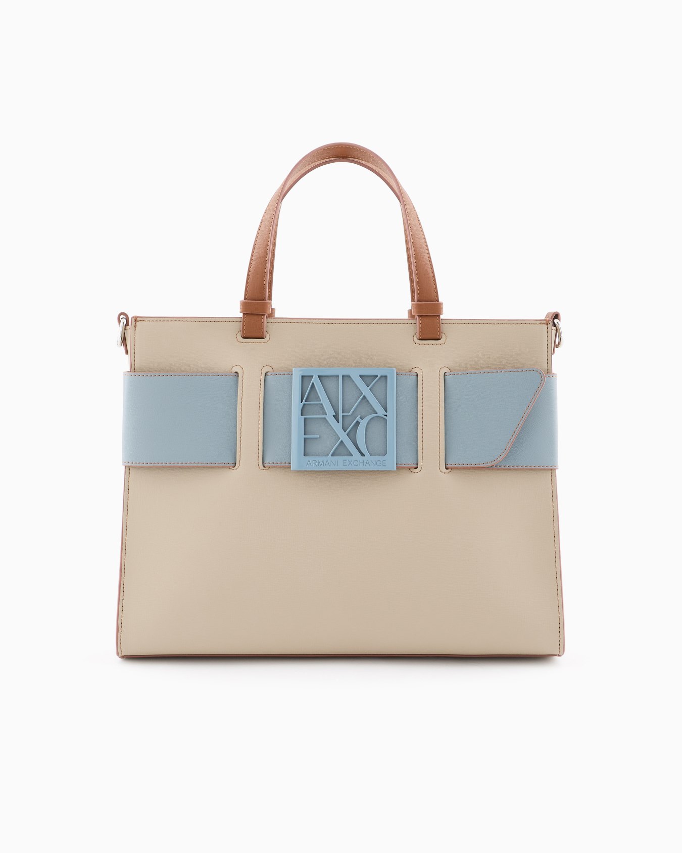 Large tote bag with double handles and shoulder strap Slide 0