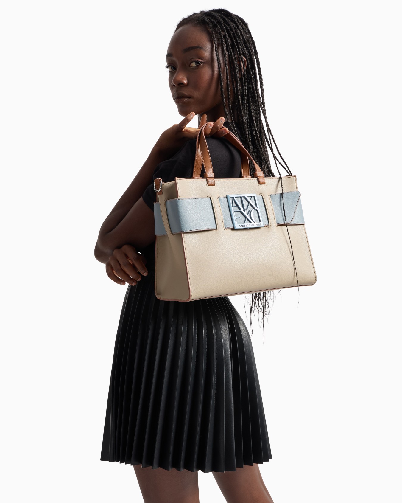 Large tote bag with double handles and shoulder strap Slide 6