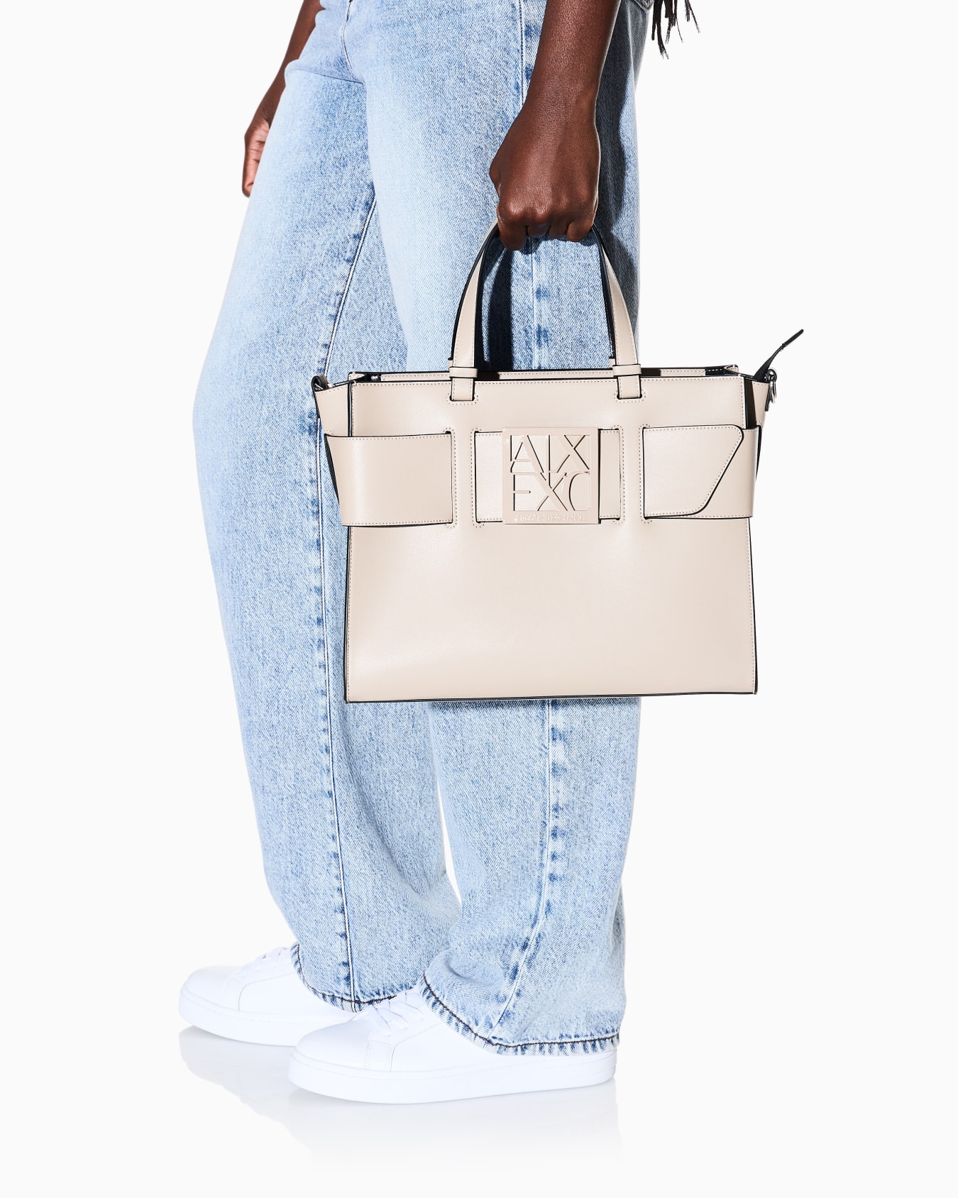 Grand sac cabas Ã  double anses et bandouliÃ¨re Diapositive 5