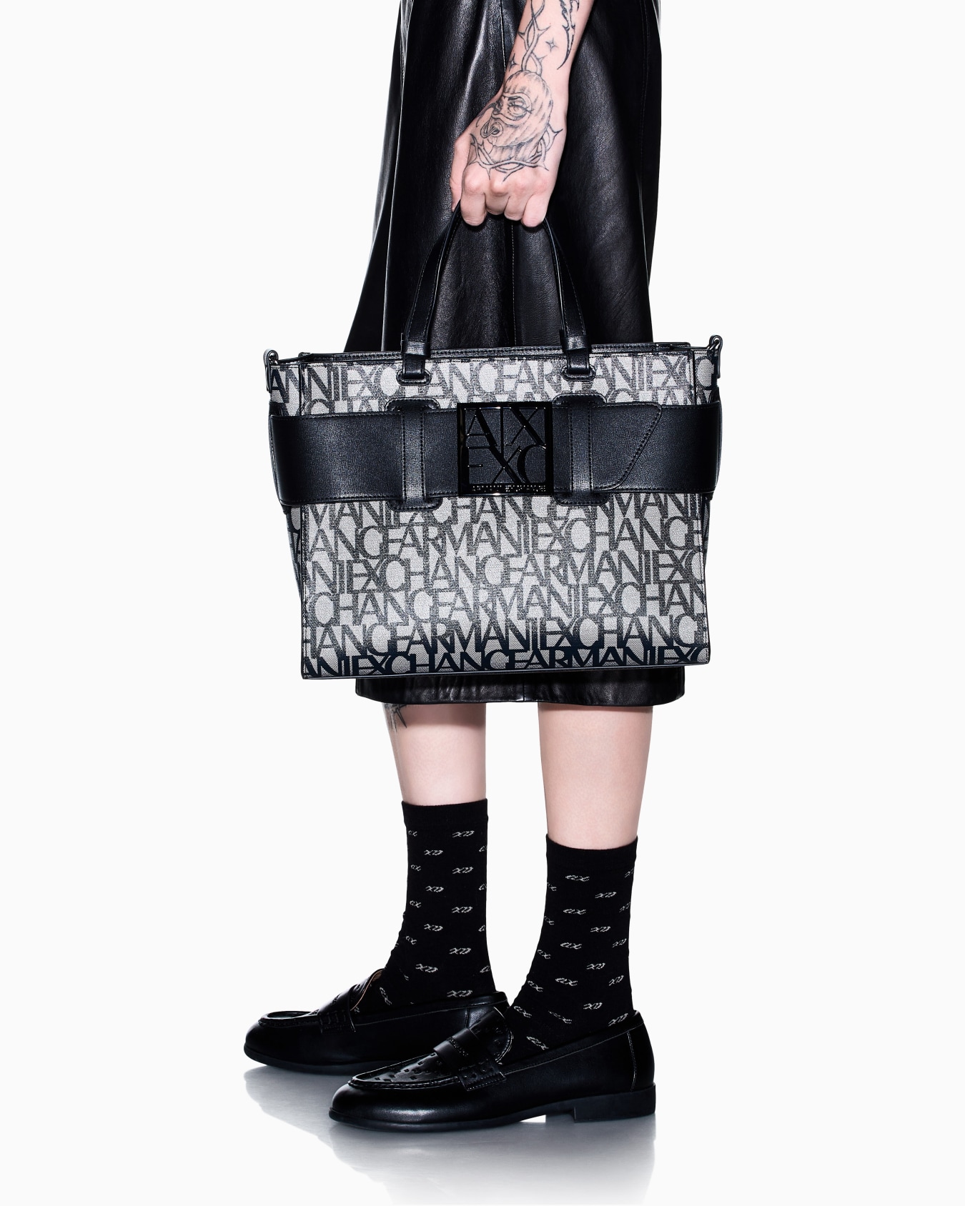 Grand sac cabas à double anses et bandoulière Diapositive 5