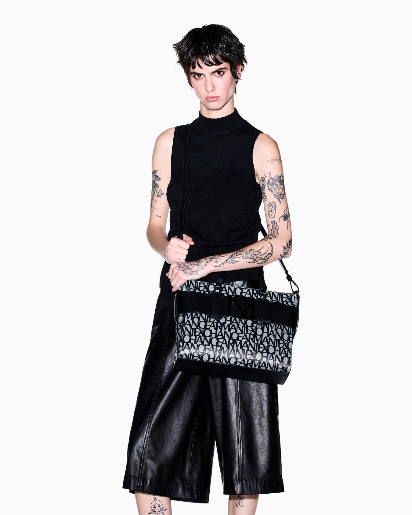 Grand sac cabas à double anses et bandoulière Diapositive 6