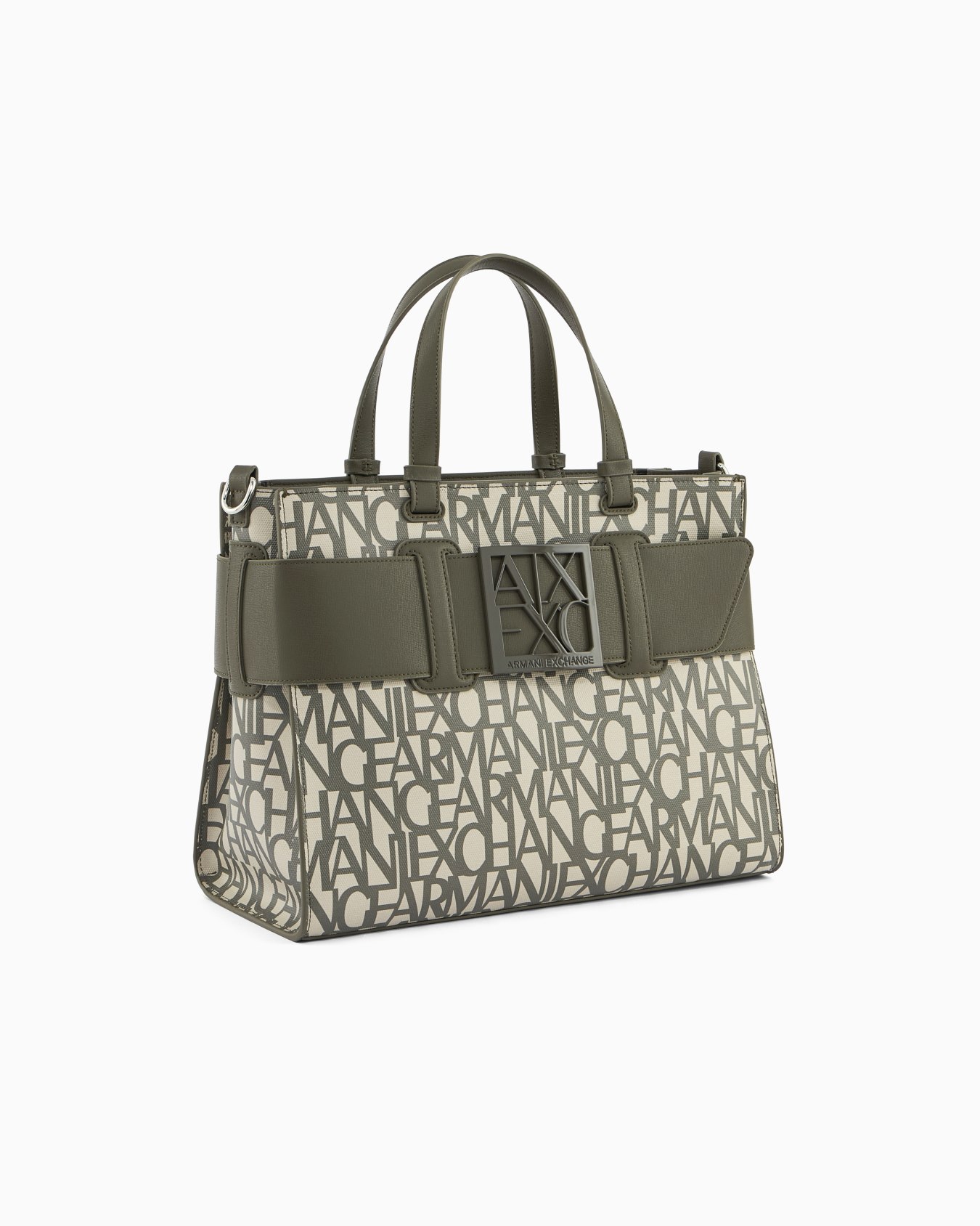 Structured Fabric Shopper with Rope Handles Slide 1