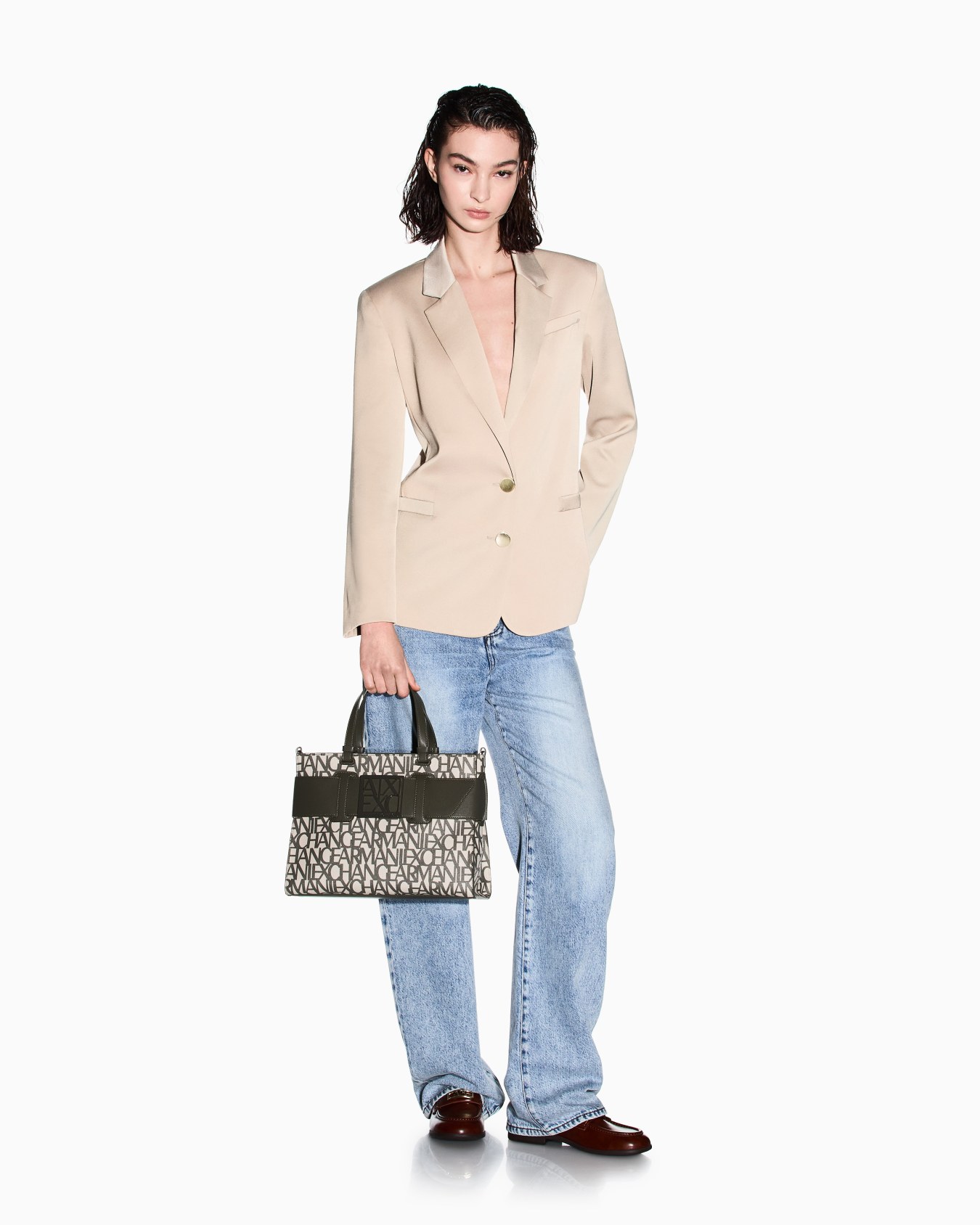 Structured Fabric Shopper with Rope Handles Slide 5