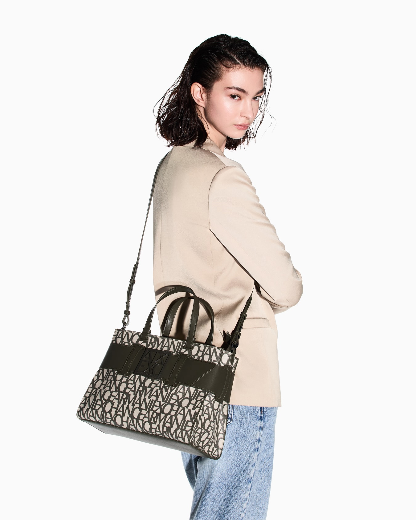 Structured Fabric Shopper with Rope Handles Slide 6