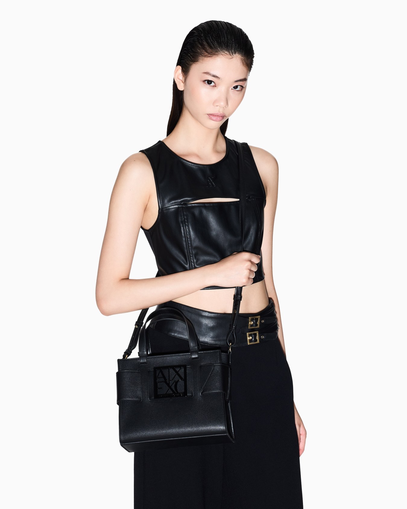 Bolso tote mediano con doble asa y bandolera Diapositiva 5