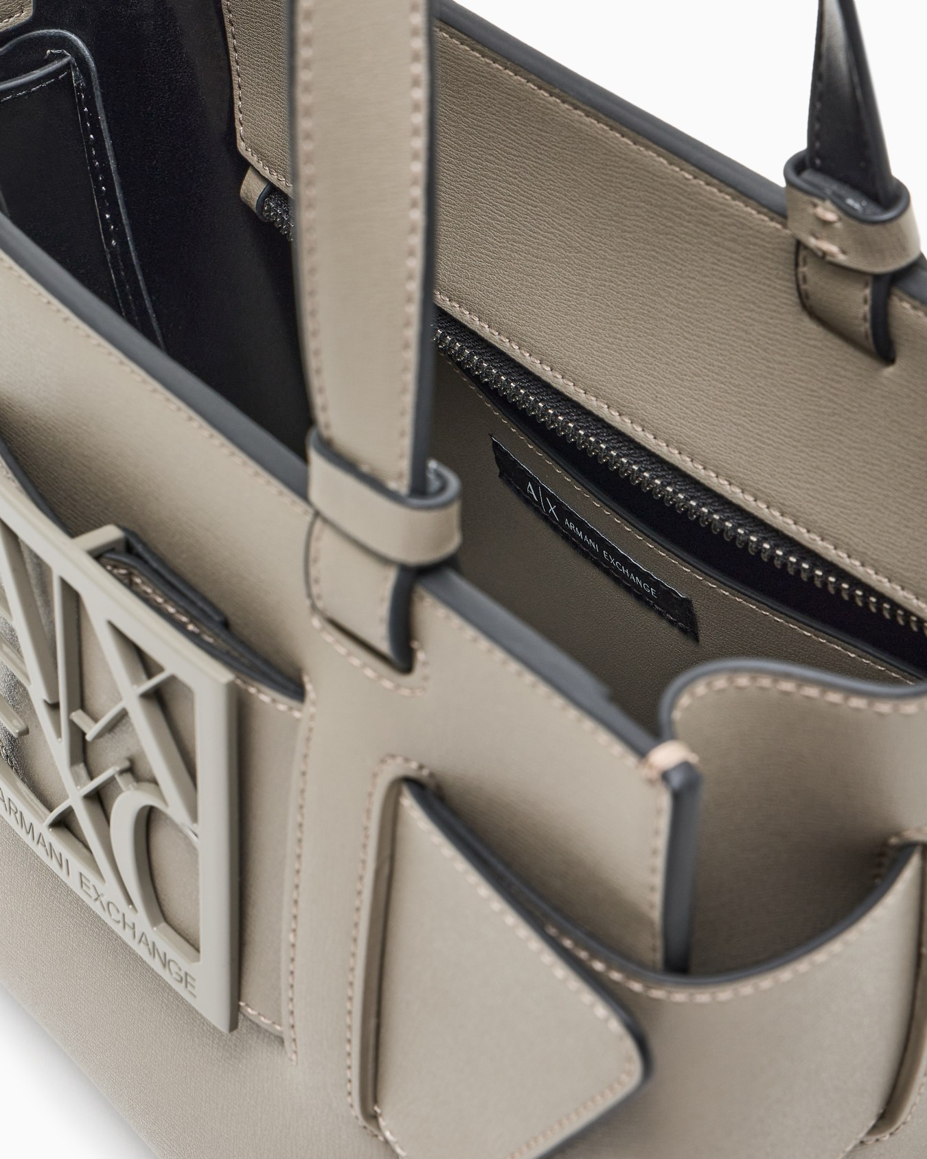 Medium tote bag with double handles and shoulder strap Slide 3